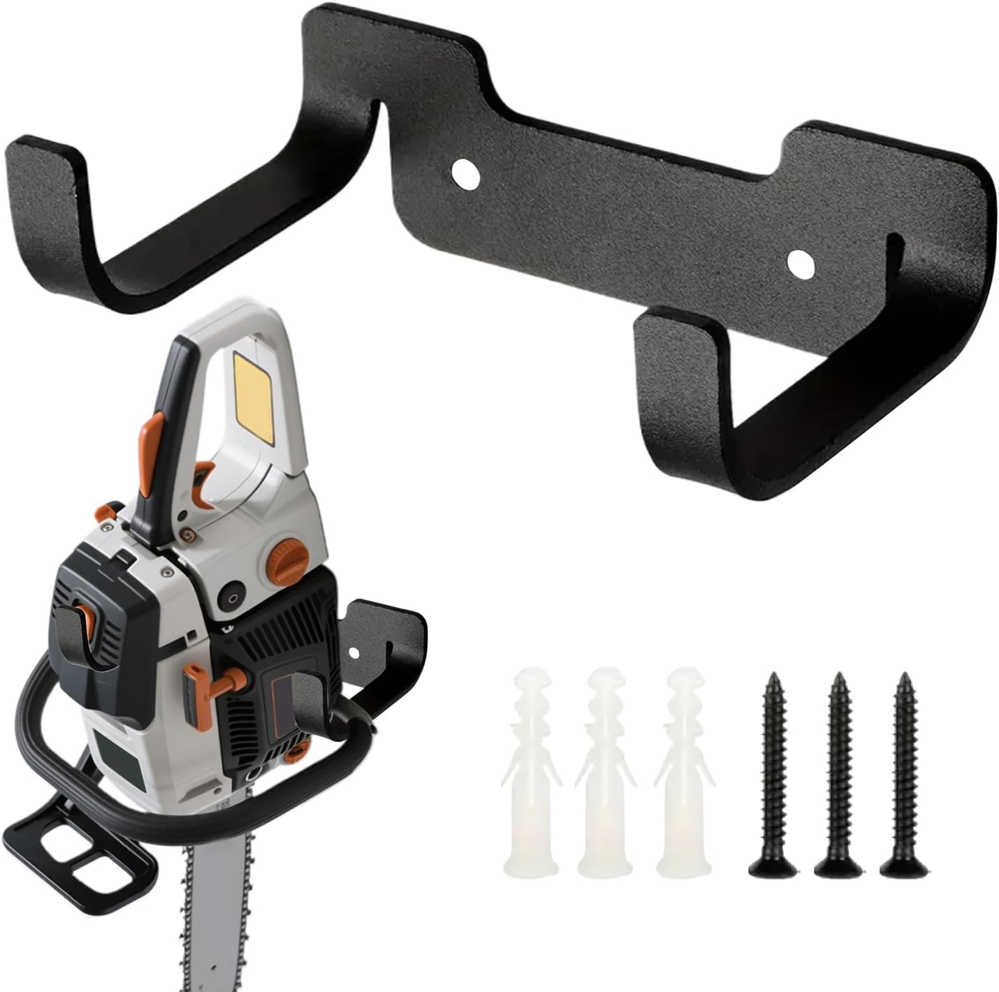  Generisch Crochet De Garage Stable - Support Pour Tronçonneuse Pour Jardin - Crochet Peu Encombrant Pour Mur, Buanderie, Garage, Atelier, Cuisine, Cave, Jardin, Abri De Jardin