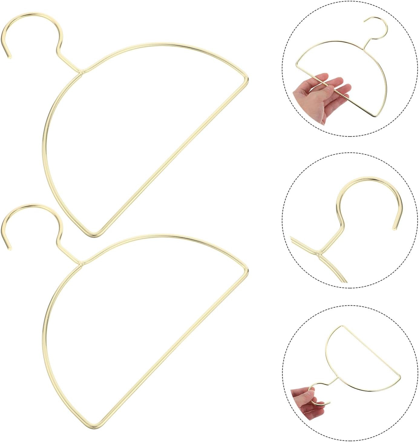  OUNONA 10pièces Cintres Métal Pour Foulards Cintres Incurvés Antidérapants Métalliques Pour Vestes Et Costumes