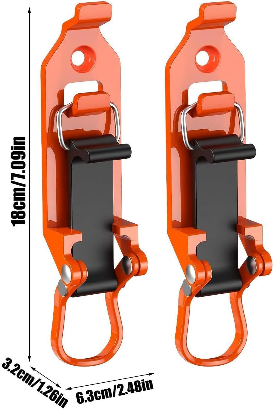  Lot De 2 Supports Muraux Pour Pelle - Pour Garage, Jardin, Camping-car, Camionnette, Travail, Véhicule Utilitaire, Quotidien, Pêche