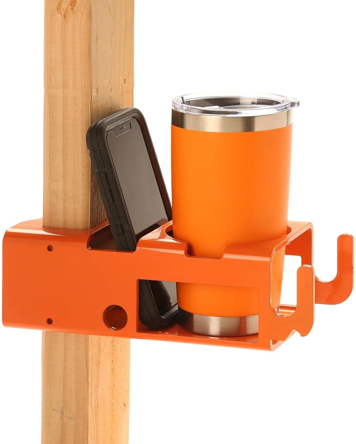  Job Rack, Heavy Duty Storage Bracket System With Utility Hook Organizer Unit Steel Frame Mounting Tool Station, Phone Slot Drink Holder Design, For Garage Workshop Construction Site Use