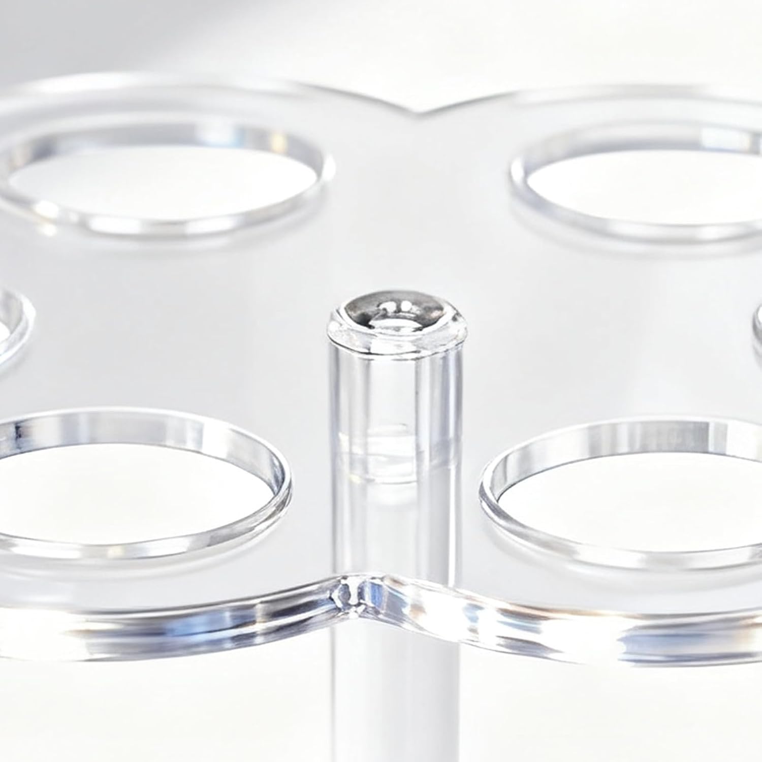  Étagère De Rangement Pour Cartouches | Étagère Transparente Peu Encombrante Avec 6 Trous | Support Antidérapant | Pour Bouteille D'eau, Déplacement, Maison, Cuisine, Bureau, Voiture, Bureau, Coin