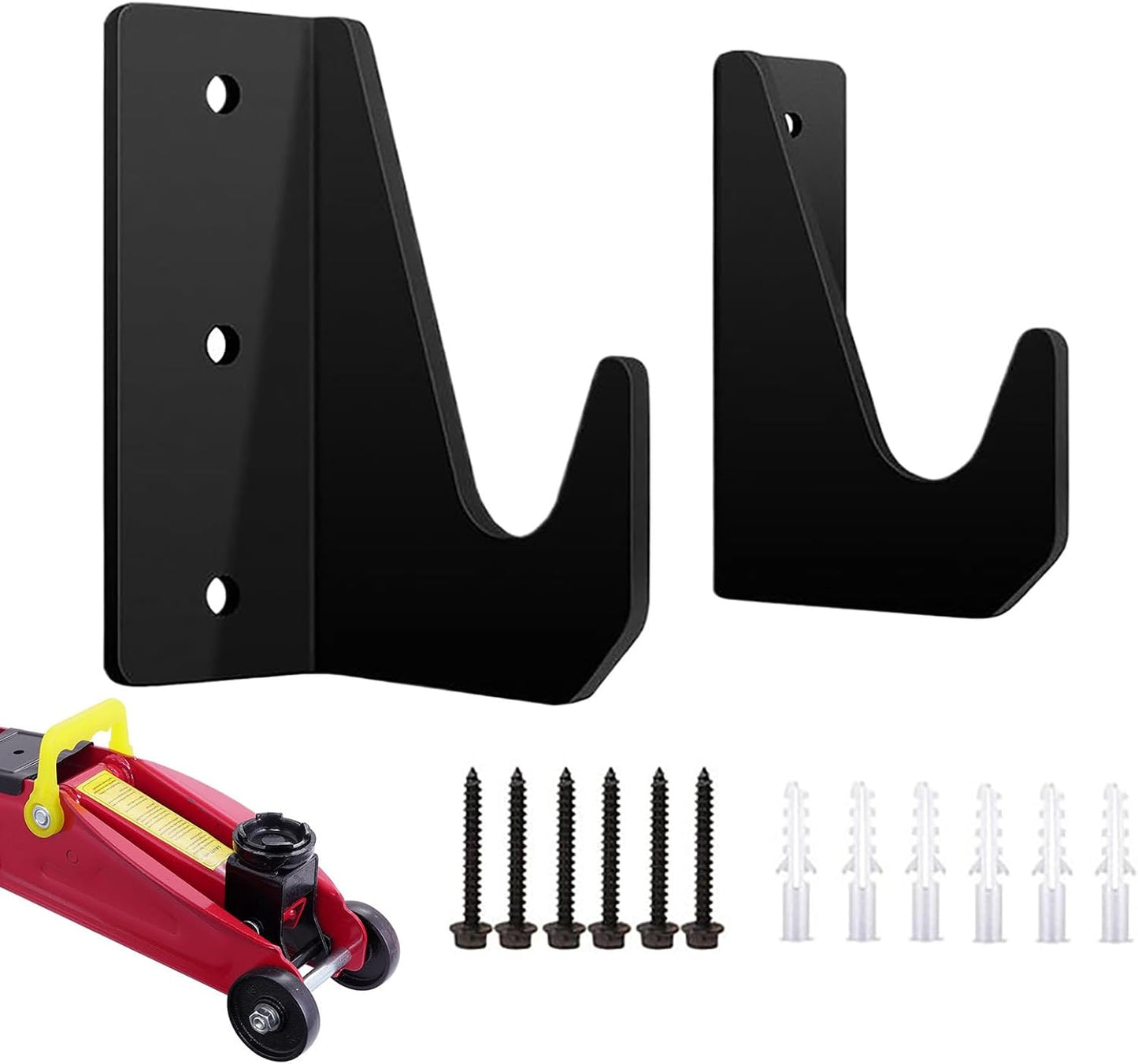 GENERIC Support Mural Pour Cric – Supports De Porte-outils De Garage En Acier, Support De Cric Hydraulique De Voiture, Organisateur De Rangement Peu Encombrant, Système De Fixation Murale Pour Ateliers