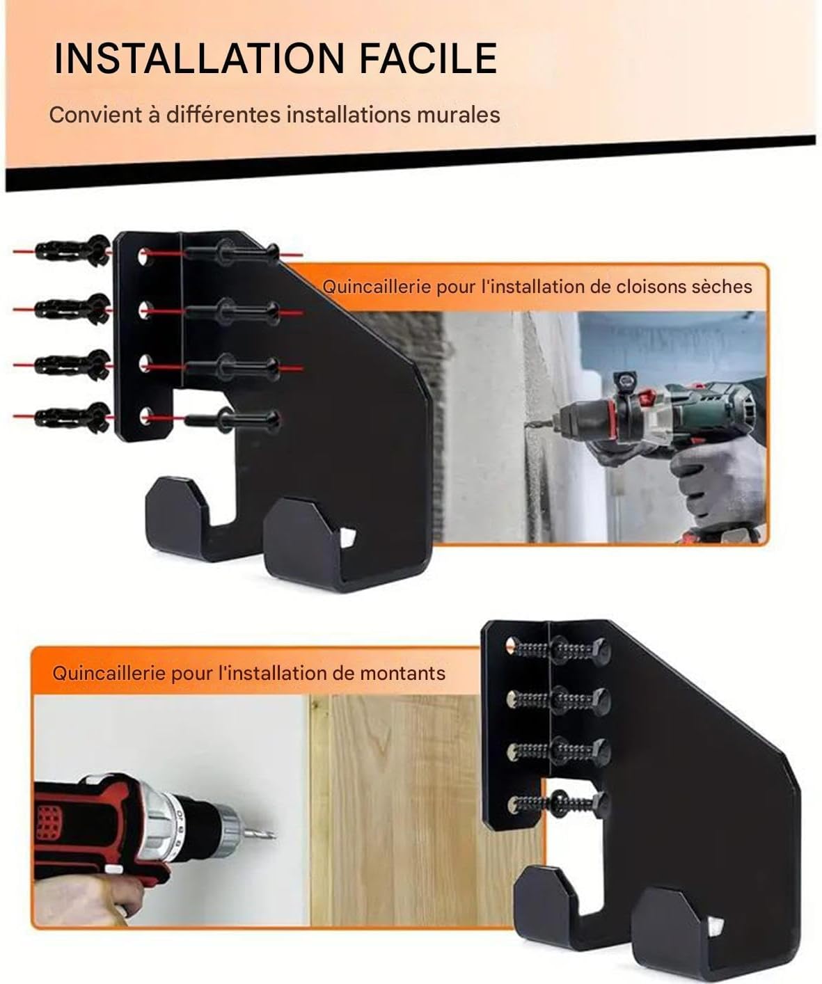  Générique L'Organisateur De Support Pour Tronçonneuse - Organisateur D'Outils De Jardin Résistant,Support De Rangement Polyvalent Pour Outils De Jardinage Et Tronçonneuse