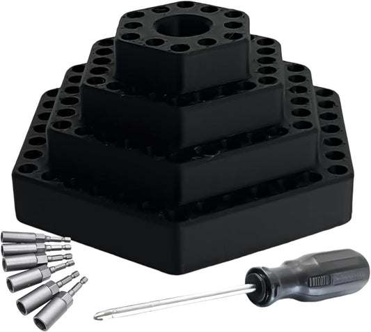 GENERIC Porte- Pour Perceuse | Étagère De Rangement Pour Extensions De 4,8 Mm – Organiseur De Forets | Pour Garage, Travail Du Bois, Outils électriques, Construction, Cloison Sèche, Charpentier
