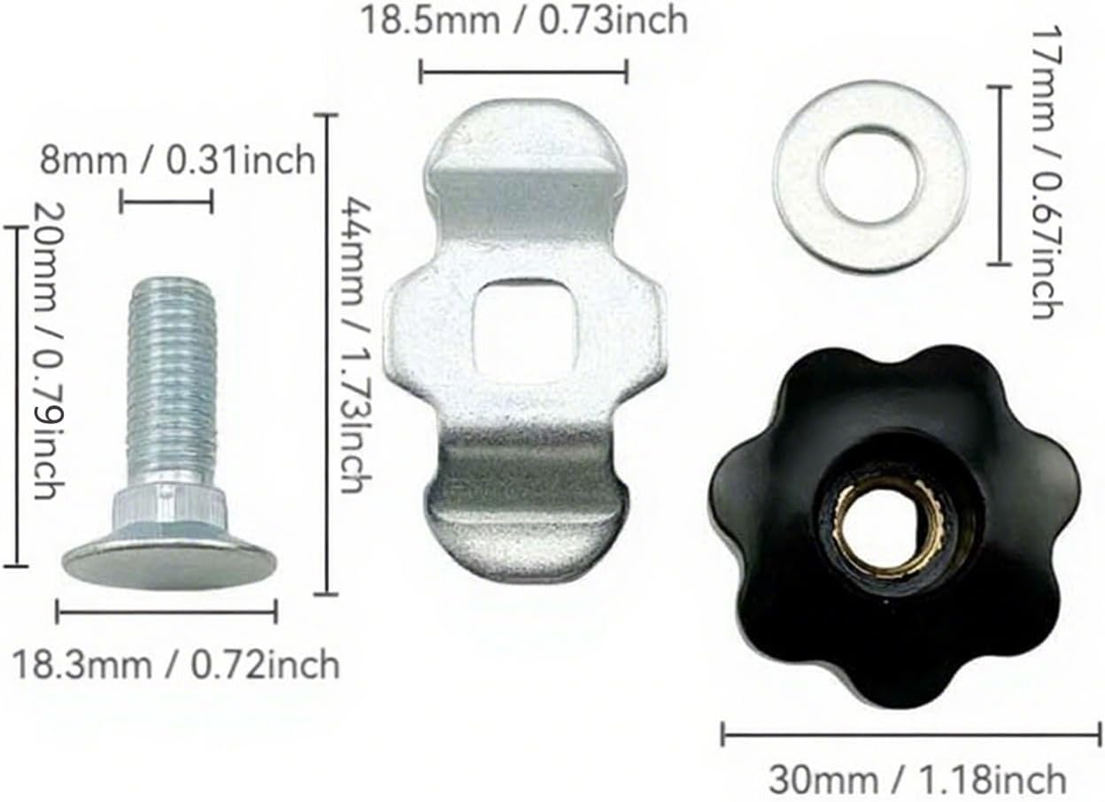  Rail De Piste L - Raccord à Filetée - Rail De Serrage Ergonomique - Matériel De Rechange - Accessoires De Rails Multi-usages Pour Camions, Voitures, Garages, Avions, Entrepôts, Remorques