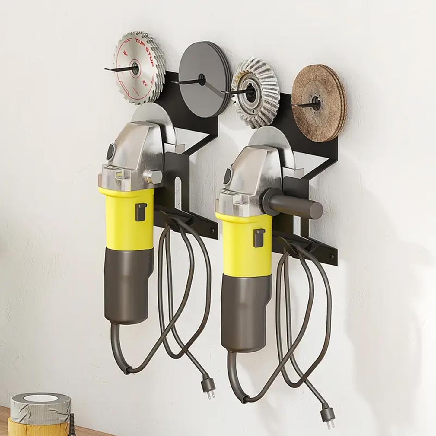  Angle Grinder Wall Mount Holder, Polisher Rack Hanger, Heavy Duty Multifunctional Storage, Sturdy Steel Construction, Space-Saving Design For Garage, Workshop, And Home Use
