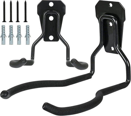  Générique Cintres De Rangement Garage - Support D'Outils Noir Antirouille | Jardin | Organisateur Polyvalent Gain De Place Avec Crochets Pour Système De Rangement Mural De Garage