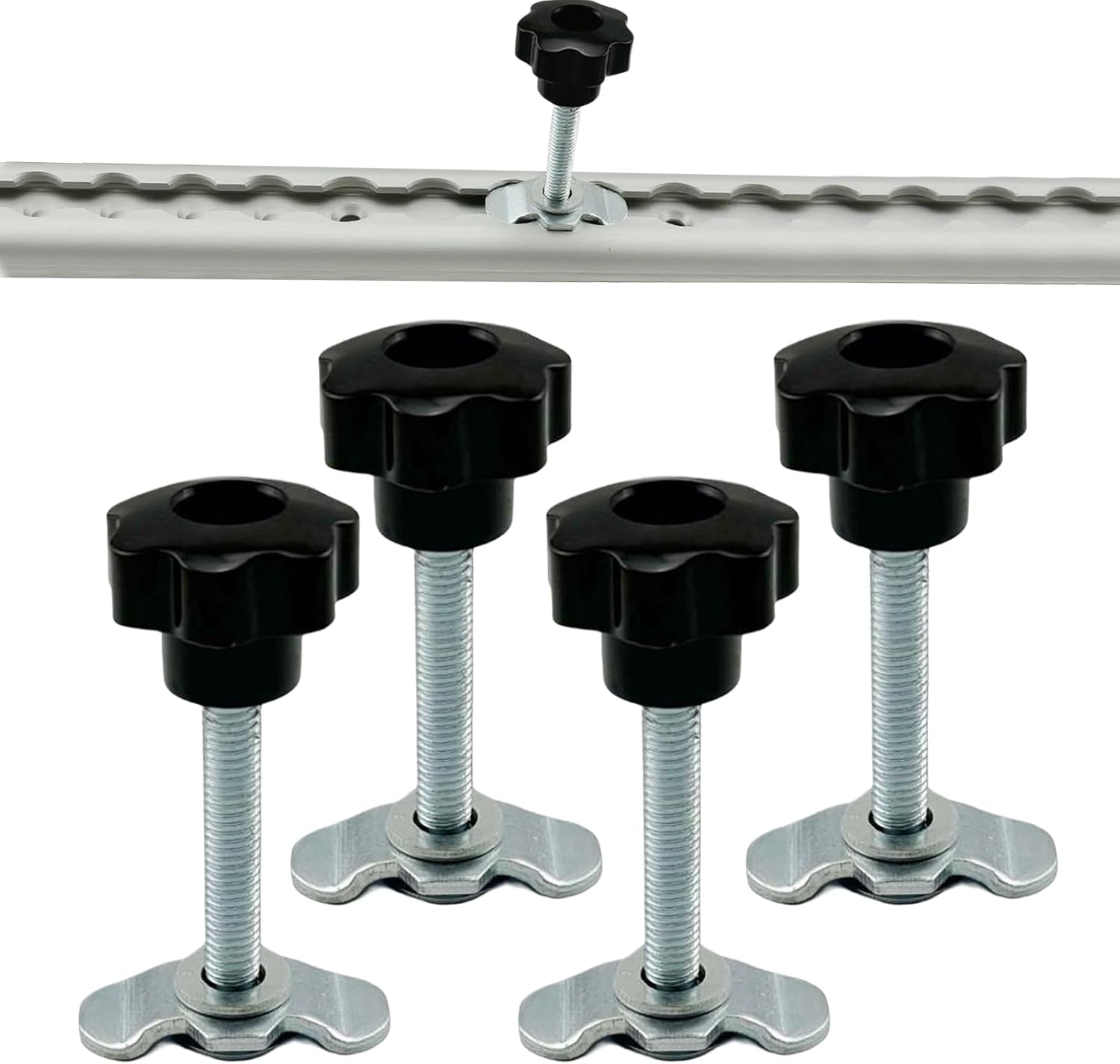  Rail De Piste L - Raccord à Filetée - Rail De Serrage Ergonomique - Matériel De Rechange - Accessoires De Rails Multi-usages Pour Camions, Voitures, Garages, Avions, Entrepôts, Remorques