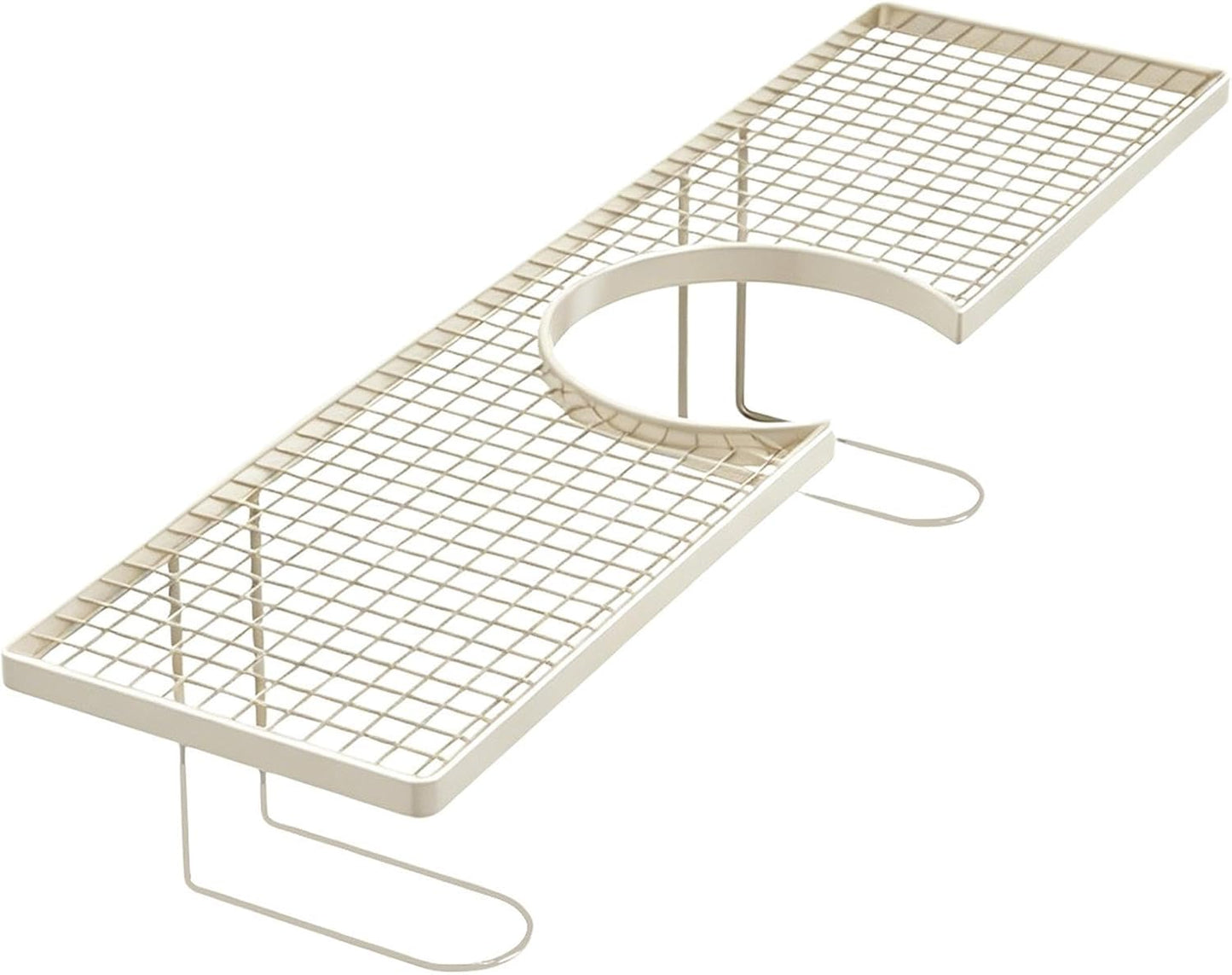 GENERIC Organiseur D'évier De Cuisine – Étagère De Vidange De Cuisine En Métal Sans Perçage, étagère De Rangement Pour Robinet Avec Finition Antirouille, étagères De Comptoir De Lavabo De Salle De Bain