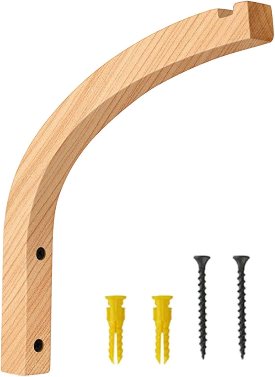 GENERIC Crochet Pour Plantes En Bois, Support Mural, 24 X 21 Cm, Support De Pot Antidérapant Avec Support Robuste, Cadre En Bois, Support De Plante Suspendu Avec Style Naturel, Décoration De Jardin Pour