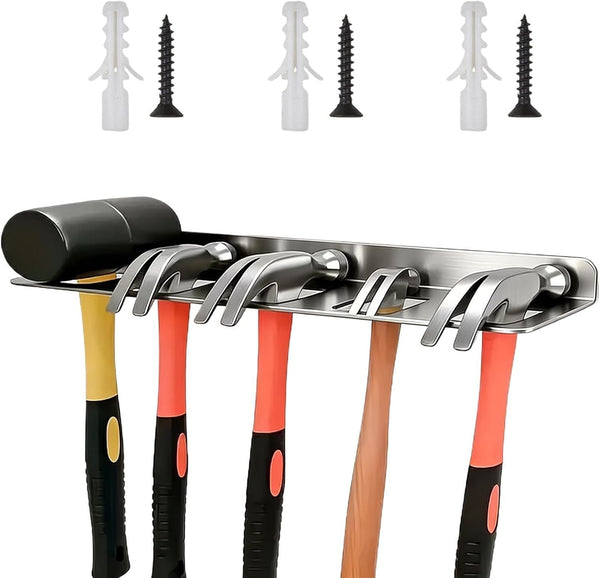 GENERIC Support Mural Pour Outils – 5 Fentes Pour Garage Mural | Marteau Utilitaire De Rangement, Pour Pince, Tournevis, Clé, Abri De Jardin, Atelier, Usine à Domicile