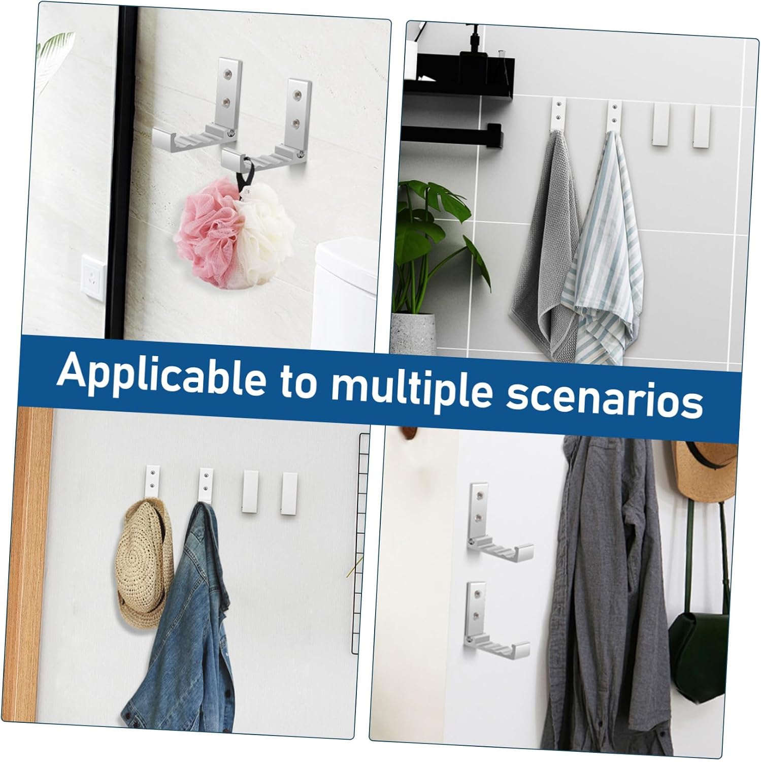  Ciieeo Lot De 6 Muraux Pliables Peu Encombrants Pour Cuisine À À Main Finition Argentée