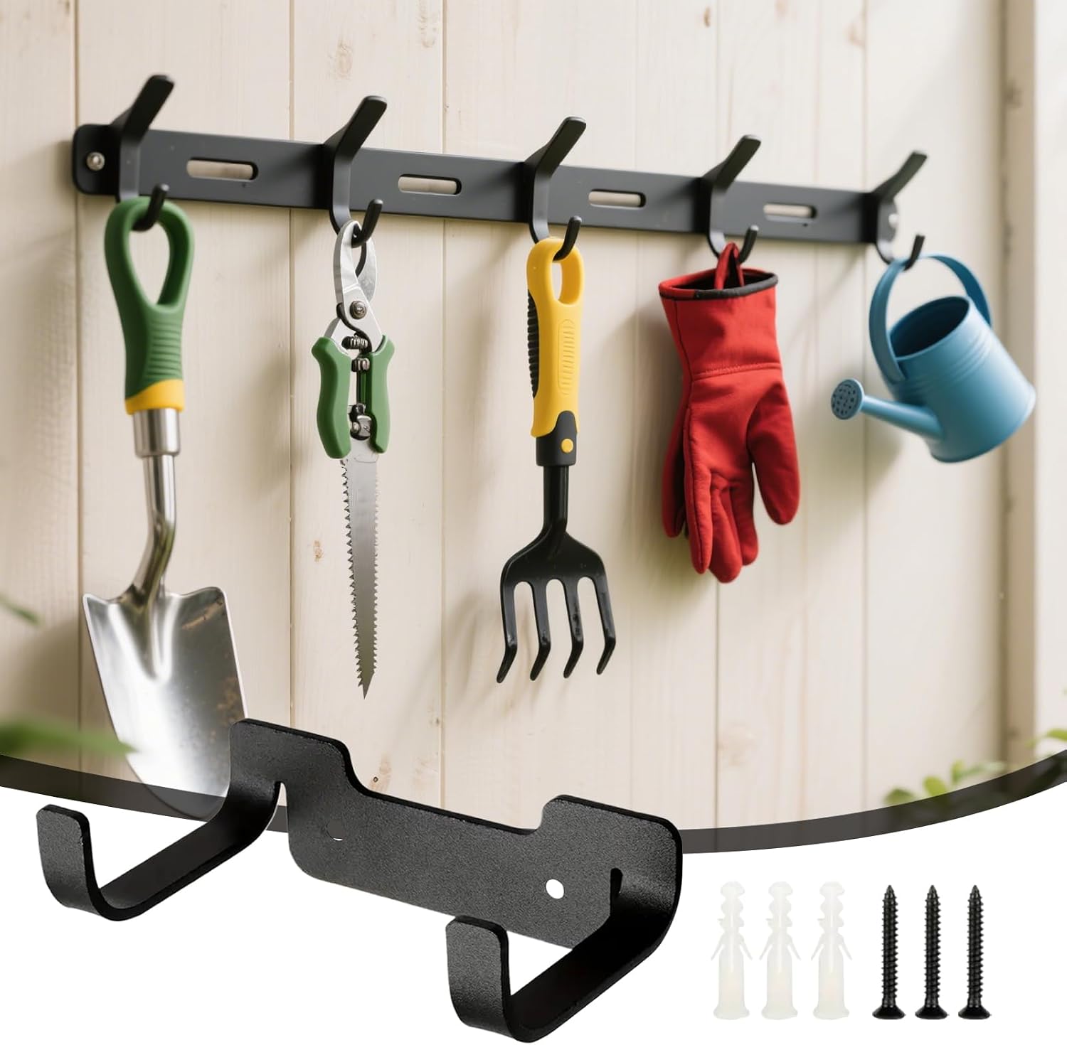  Generisch Crochet De Garage Stable - Support Pour Tronçonneuse Pour Jardin - Crochet Peu Encombrant Pour Mur, Buanderie, Garage, Atelier, Cuisine, Cave, Jardin, Abri De Jardin