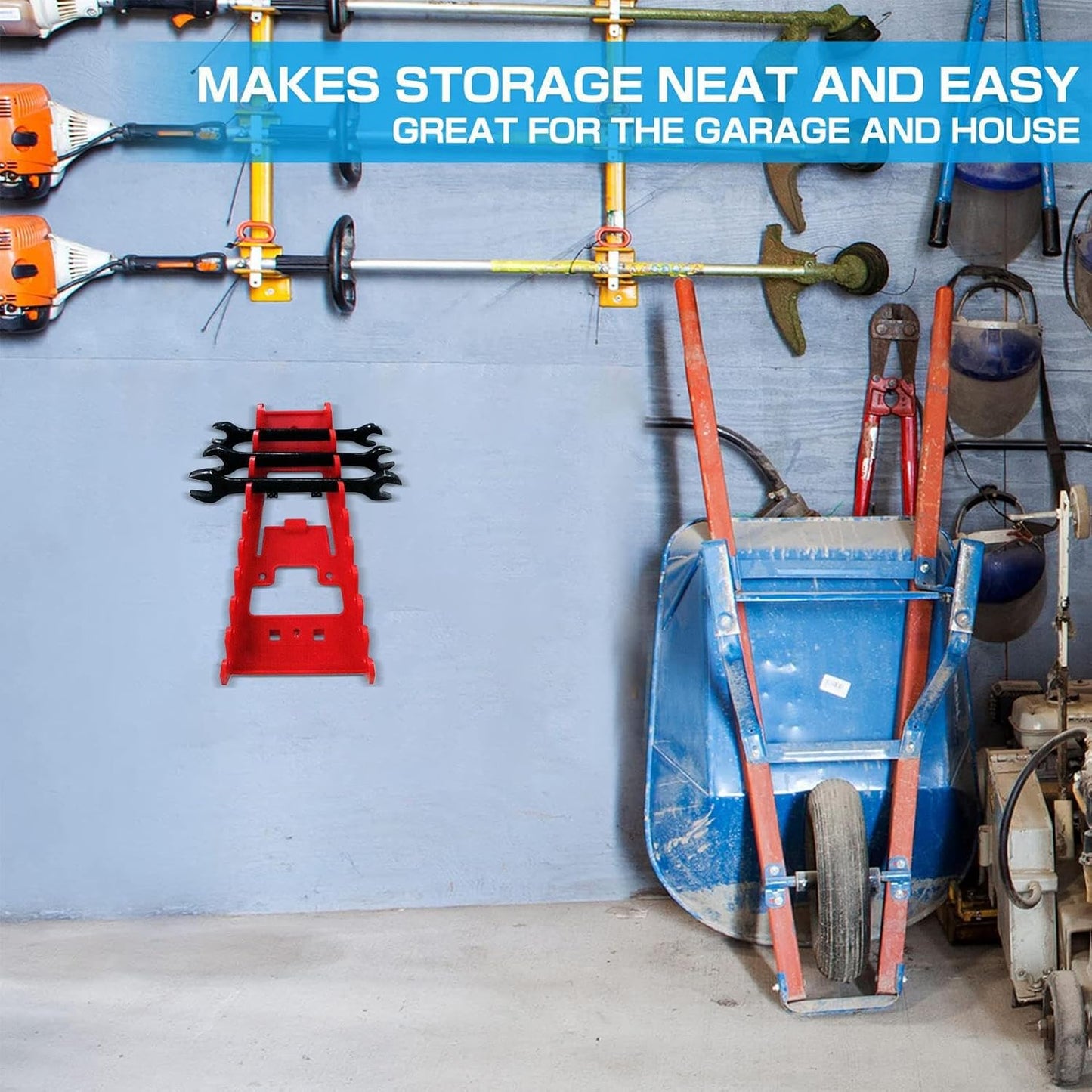  Générique Wrench Organizer, Heavy-Duty Pegboard Rack, Space-Saving Tool Holder, Screwdriver Storage Stand, For Garage, Workshop, Repair Shop, Living Room Tool Wall Setup And More