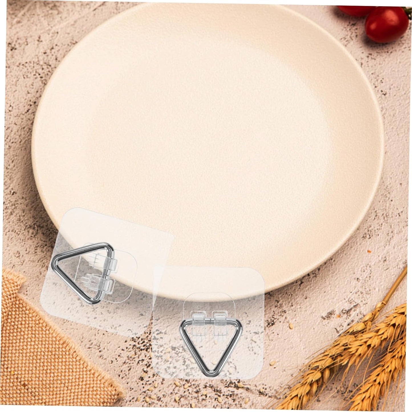  Ciieeo 20pièces Lot De Crochets Muraux Adhésifs Invisibles Pour Assiettes Supports Décoratifs Pvc Transparent Fixation Sans Perçage Pour Cadres Et Objets Légers
