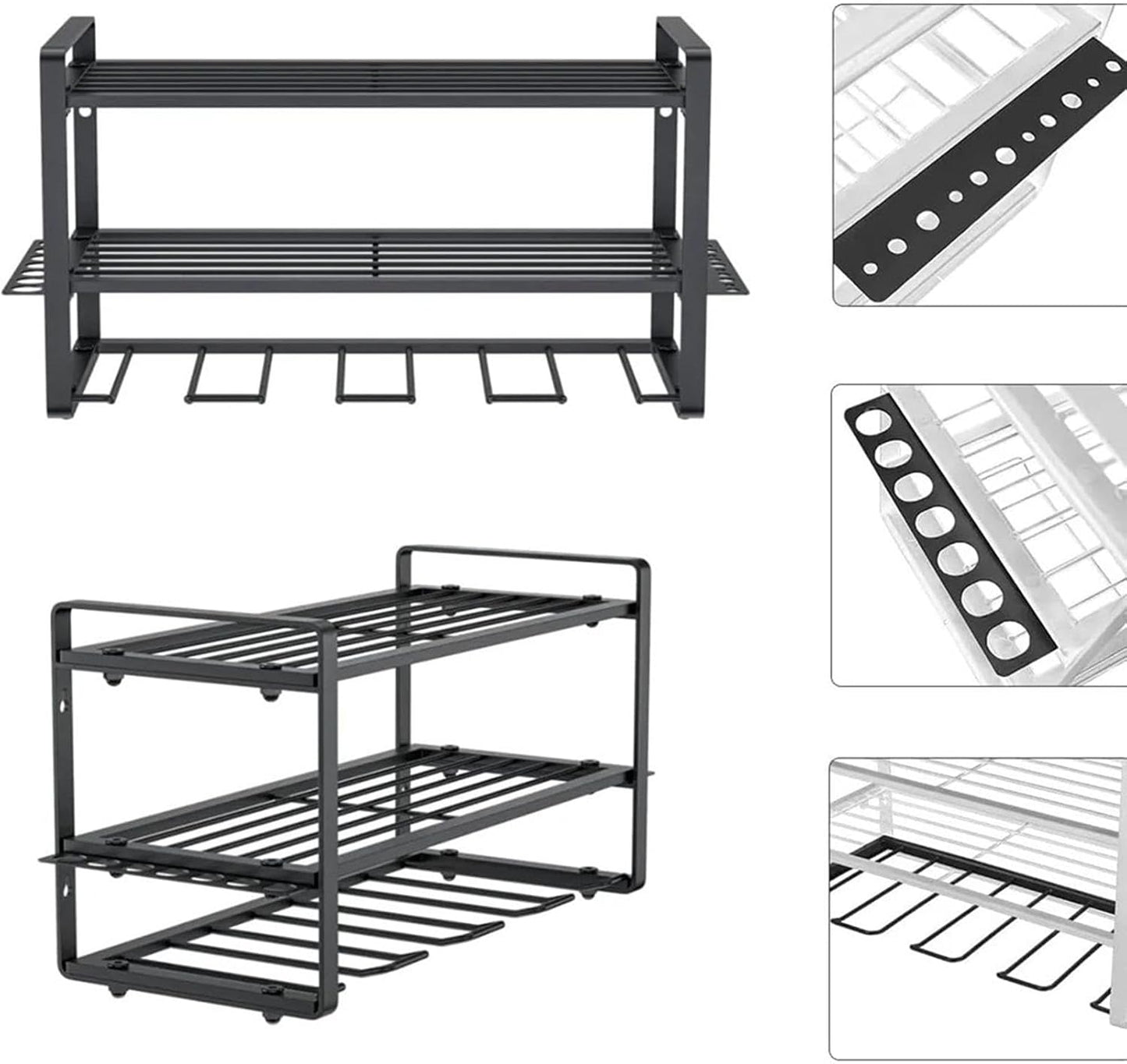  Power Tool Organizer | 3-Layer Wall-Mounted Tool Storage Shelf | Power Tool Organizer Shelf | Modular Heavy-Duty Electric Tool Organizer For Workshop, Shed, And Basement