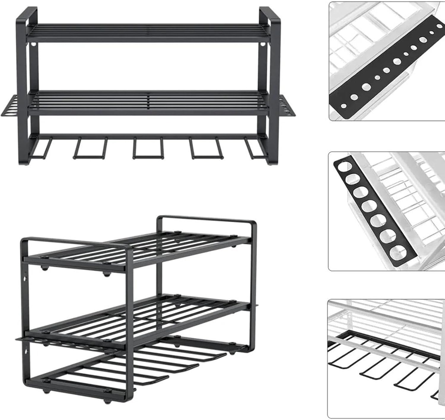  Power Tool Organizer | 3-Layer Wall-Mounted Tool Storage Shelf | Power Tool Organizer Shelf | Modular Heavy-Duty Electric Tool Organizer For Workshop, Shed, And Basement