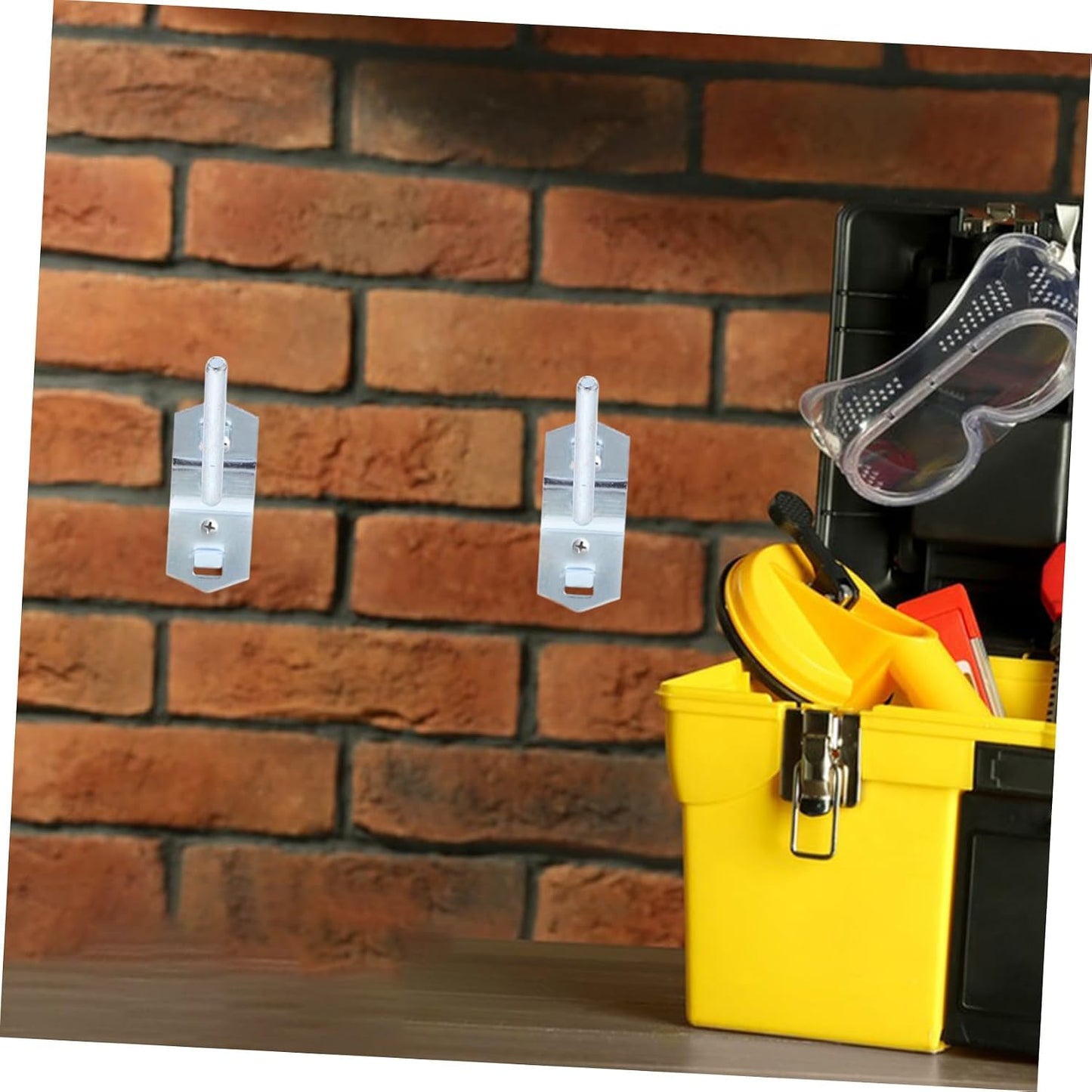  OUNONA 10pièces Crochets Muraux Robustes Pour Garage Supports De Rangement Pour Douilles Et Outils Crochets De Suspension Pour Panneaux Perforés