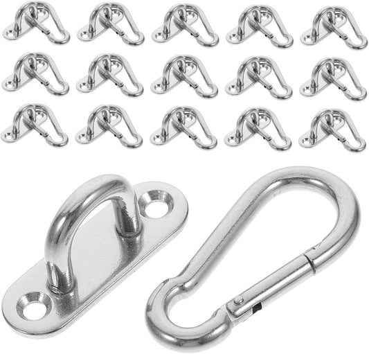  OUNONA 60pièces Lot De Plaques à Œillet Acier Inoxydable Avec Crochet De Fixation Pour Applications Murales Et Plafond