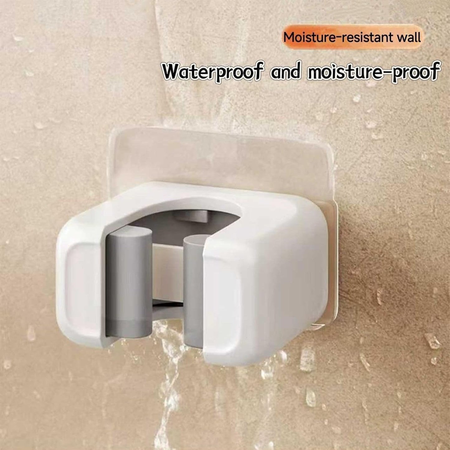 GENERIC Lot De 2 Supports Muraux Adhésifs Pour Balai Et Balais - Pour Cuisine, Salle De Bain, Garage, Buanderie