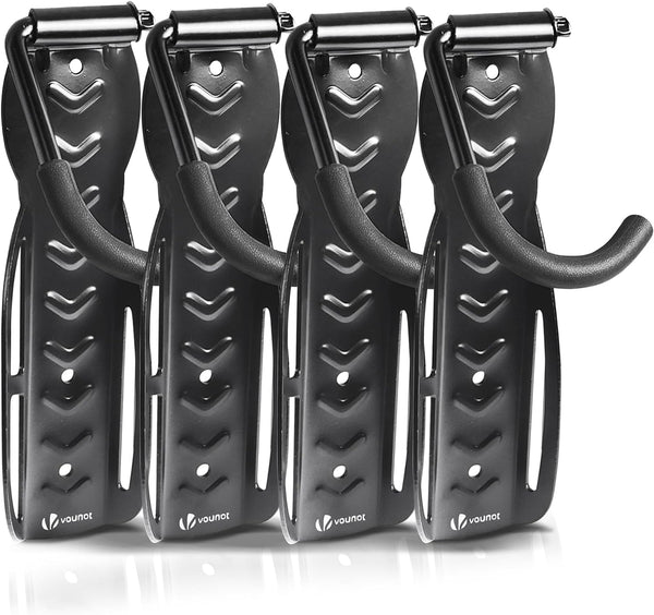  VOUNOT® Lot De 4 Support De Vélo Mural Crochet De Mur Pour Cintre De Vélo Idéal Pour Garage Maison Décoration Support Mural De Rangement Robuste En Forme L Noir