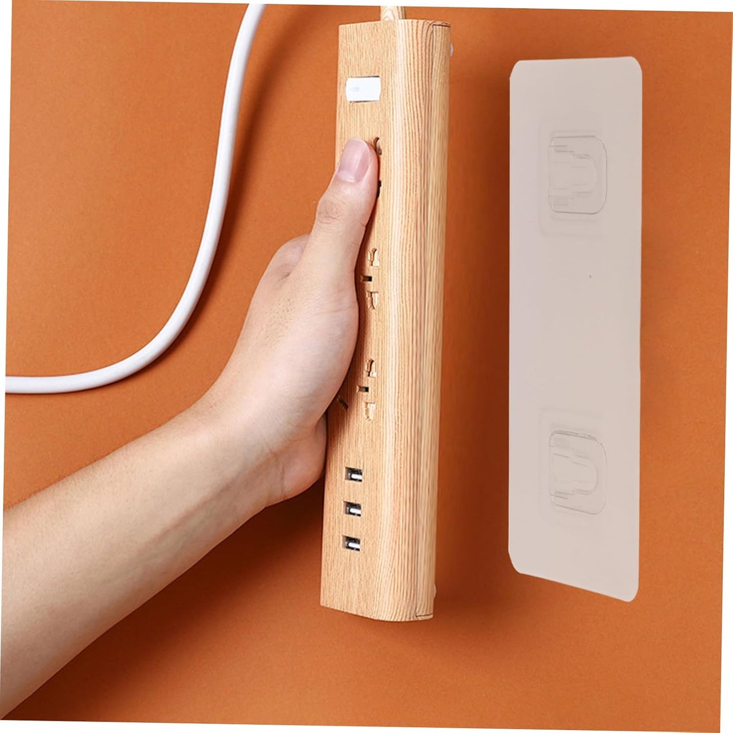  Cabilock 5ensembles Supports Adhésifs Pour Prises De Bureau Fixations Murales Et Supports De Rangement Pour Routeur Lot