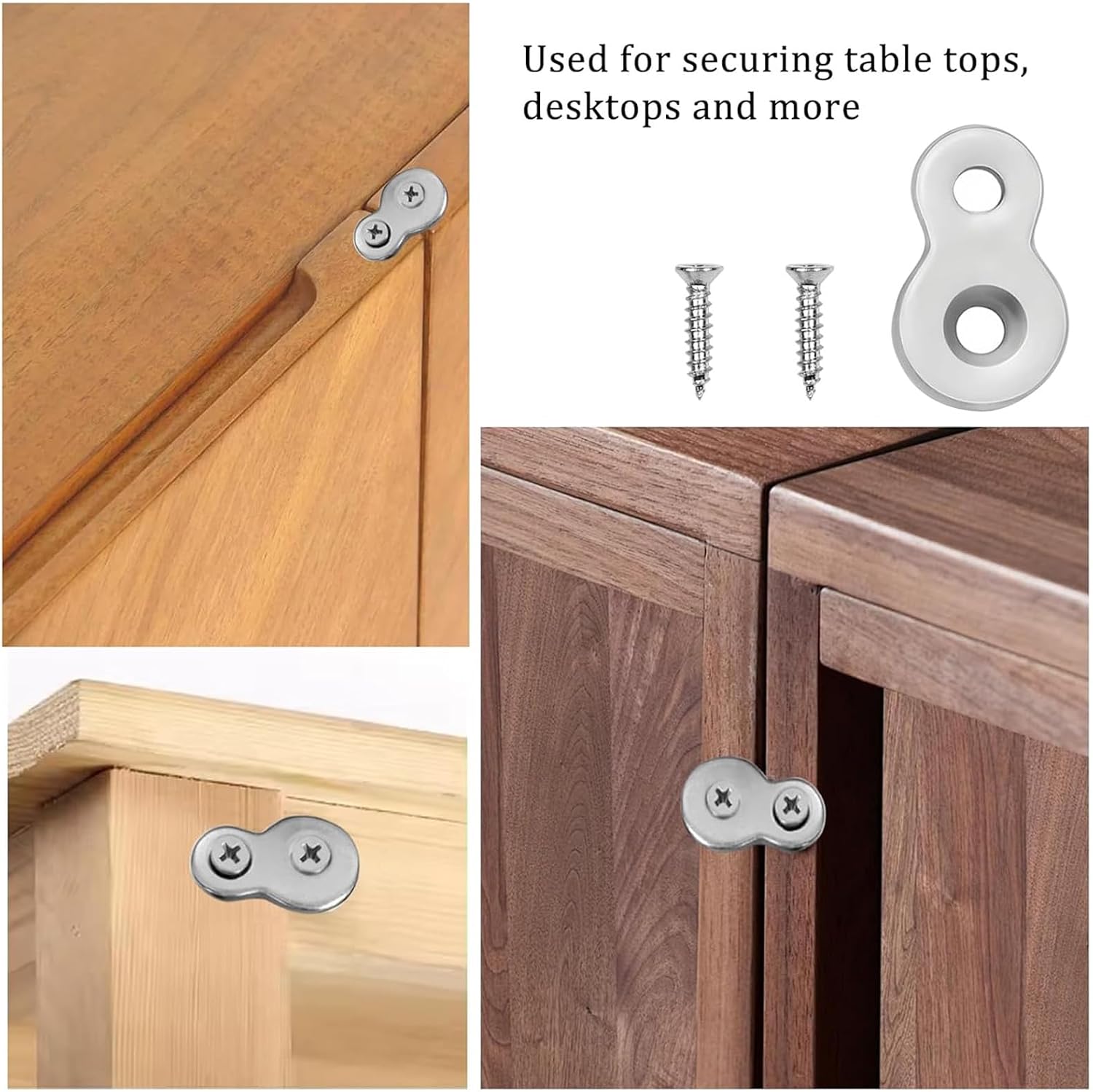  Lot De 30 Plaques De Fixation Solides Pour Placard Avec Plaque De Menuiserie En Métal Non Revêtue D'érosion Pour Les Connexions De Matériel D'armoire