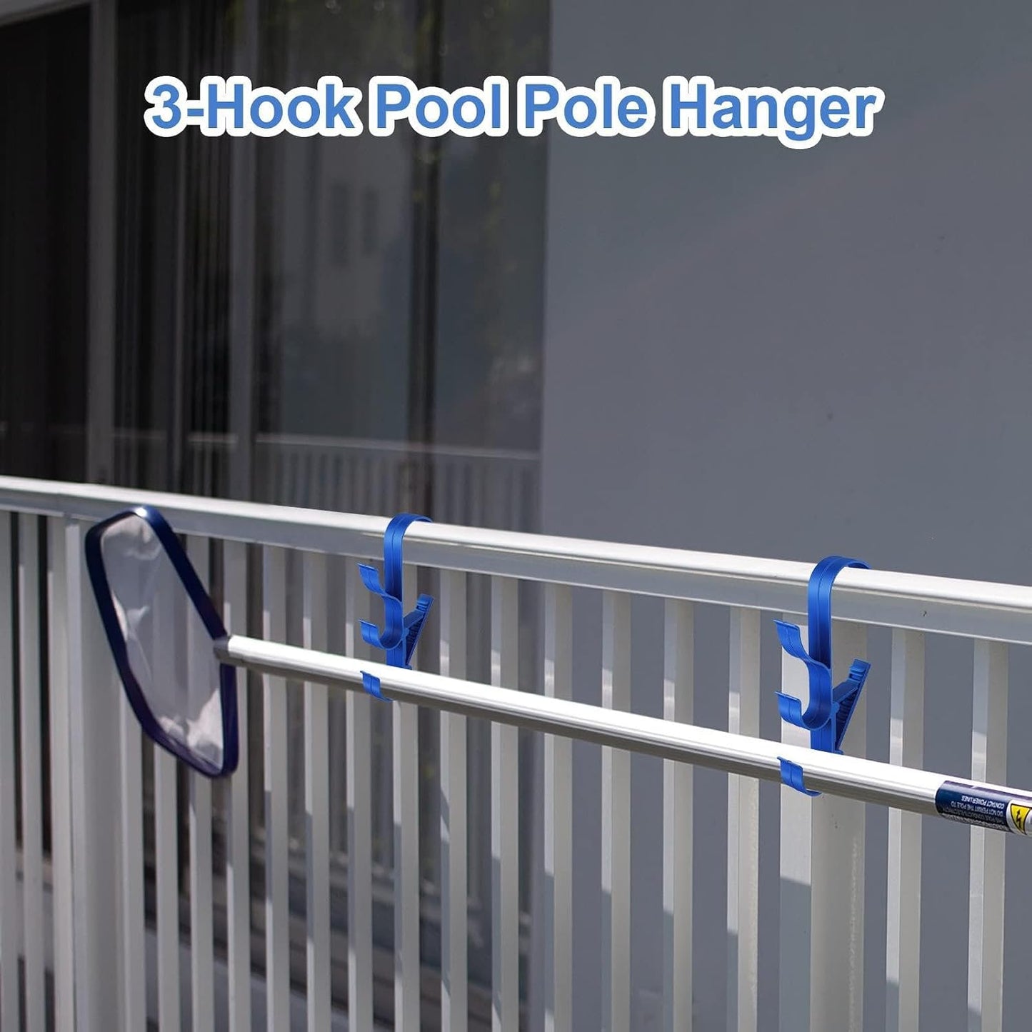 GENERIC Crochets De Piscine Pour Bâtons | Crochets De Rangement Réglables Et étanches, équipement De Piscine, Pour Tiges Télescopiques, épuisettes, Brosses, écumoire, Tuyau D'aspirateur, Outils De Nettoyage