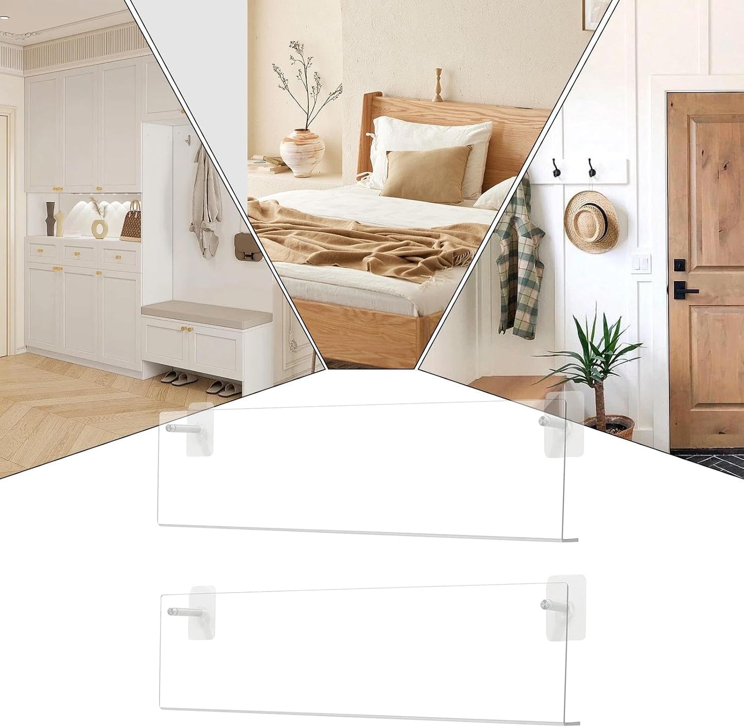  Présentoir à Disques | Étagère Murale En Acrylique Transparent 2 Pièces,Organisateur Et Support D'Affichage Pour Disques Sans Perçage,Pour Salon Chambre Appartement Adolescents Et Adultes Livres Carne