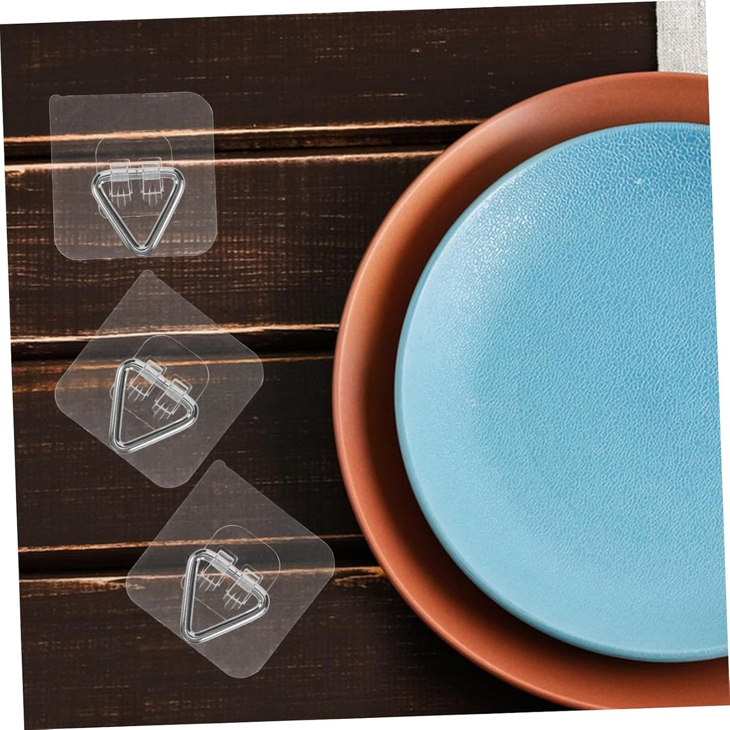  Ciieeo 20pièces Lot De Crochets Muraux Adhésifs Invisibles Pour Assiettes Supports Décoratifs Pvc Transparent Fixation Sans Perçage Pour Cadres Et Objets Légers