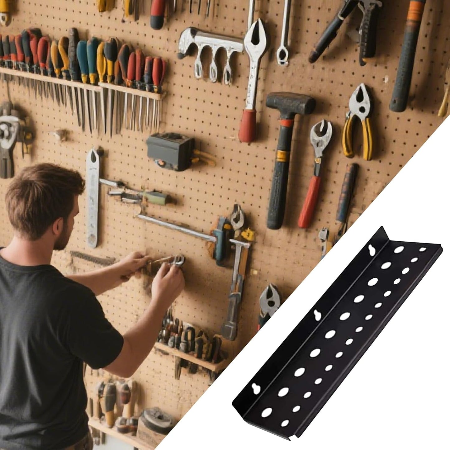 GENERIC Organiseur De Tournevis, Support Mural Pour Outils, 25 Trous, Support Robuste Pour Atelier, Entretien Automobile, Assemblage électronique, Réparation à Domicile