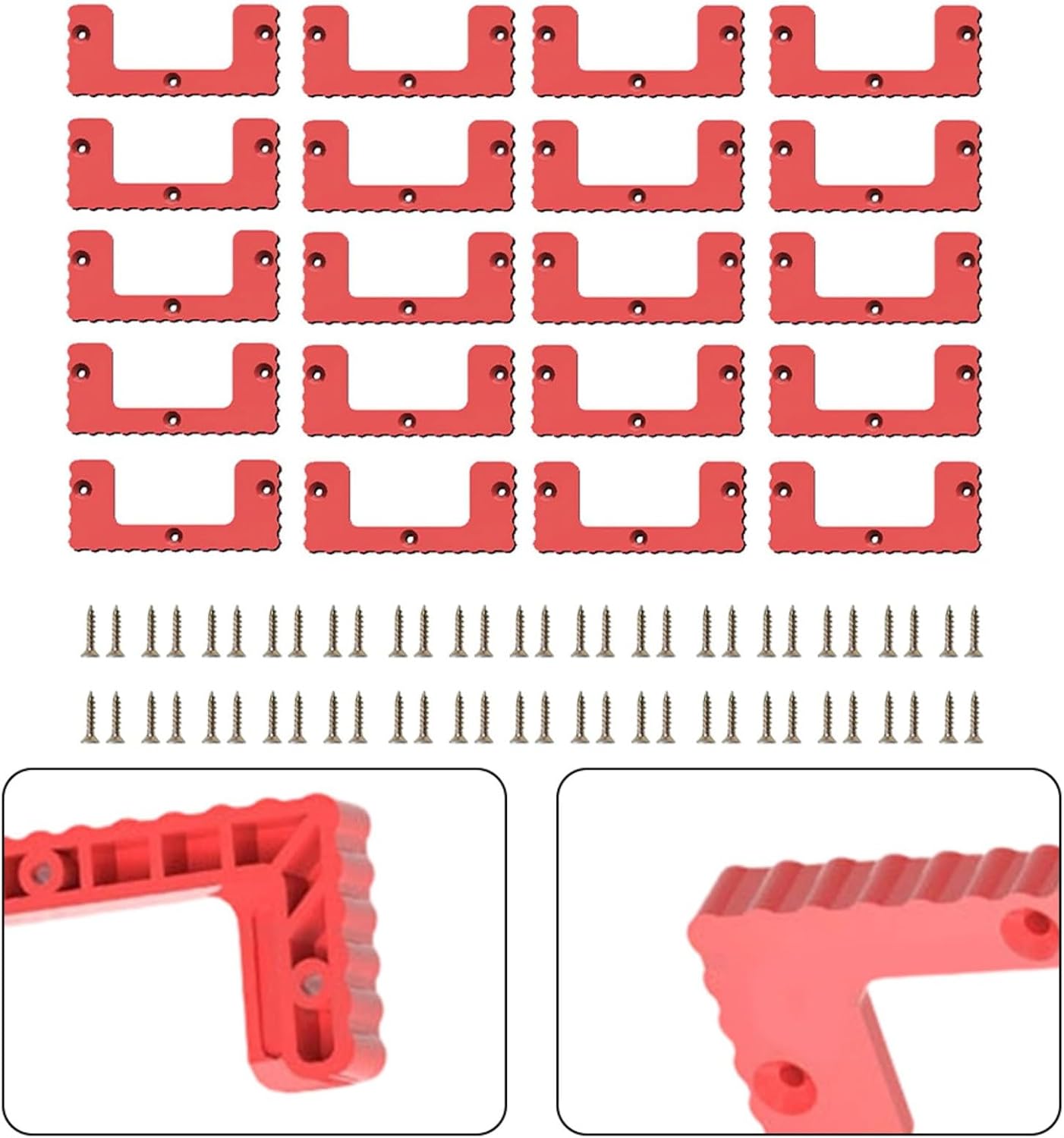  Lot De 16 Taquets De Montage Pour Système De Rangement Mural En Plastique ABS Robuste, Pour Atelier, Garage, Camion, Véhicule