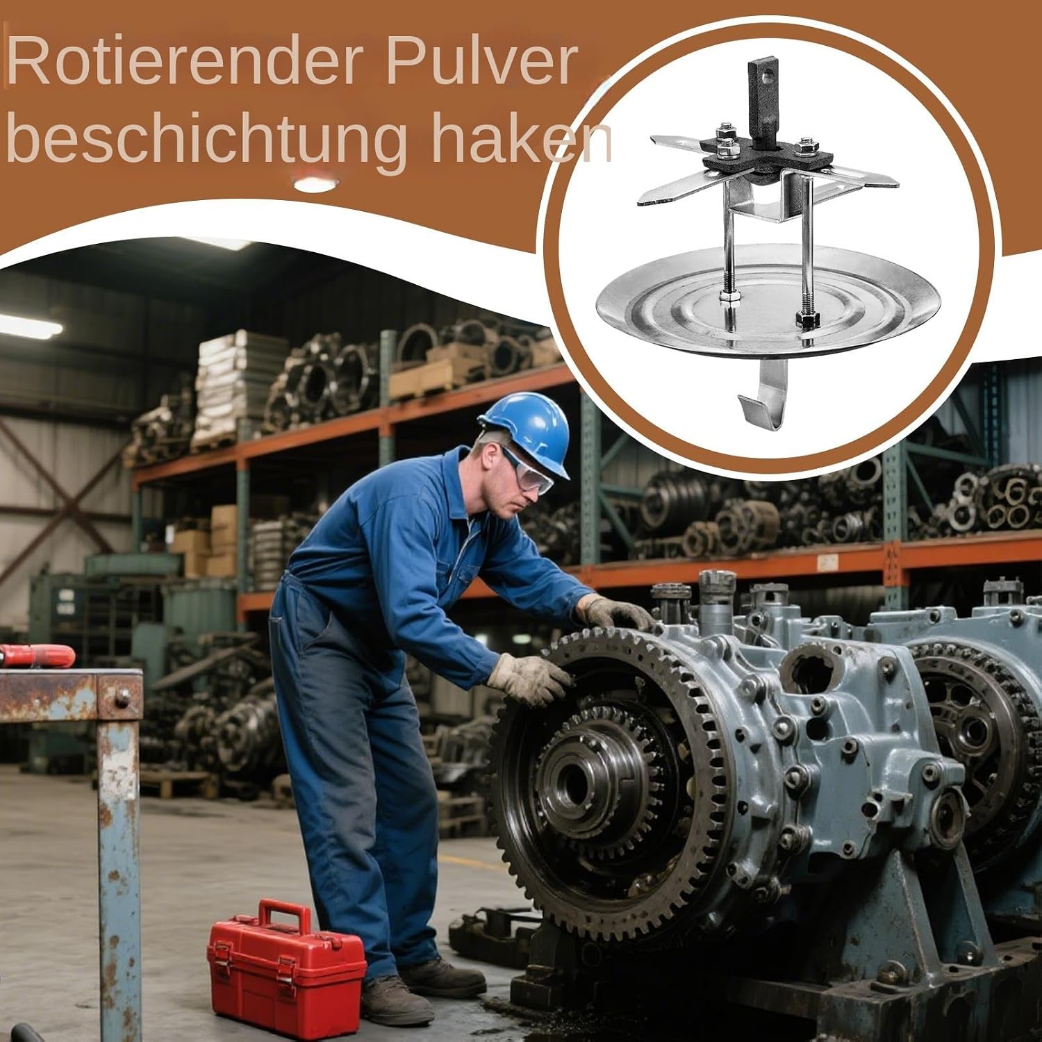  Generisch Crochet Pivotant Pour Charges - Avec Rotation - Pour Peinture De Four Et Pulvérisation, Revêtement En Poudre - Pour Bricolage, Garage, Projets De Déplacement D'objets