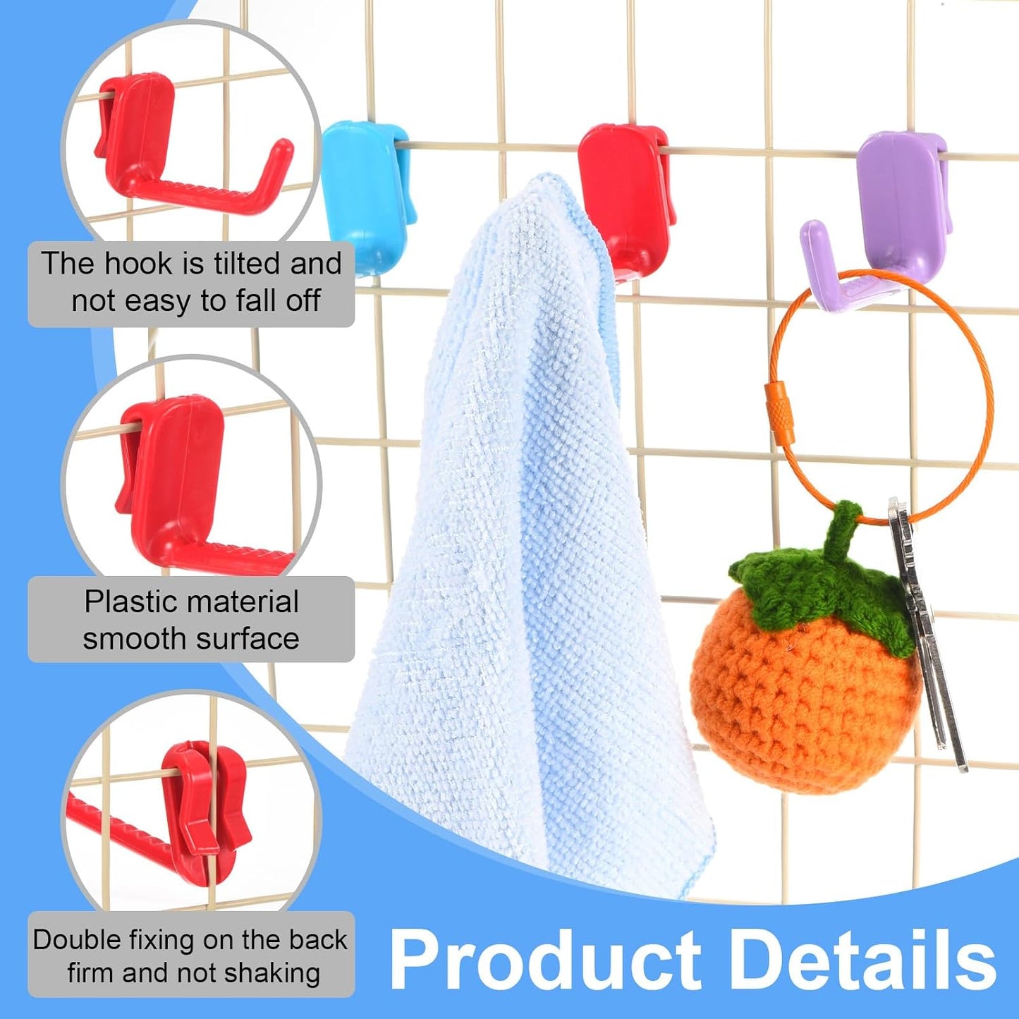  Sourcing Map Lot De 10 Crochets Muraux En Plastique Pour Panneau Mural De 7,6 Cm, Crochets D'étagère Pour Garage, Magasin, Entrepôt, Magasin, Maison, à Suspendre, Rose
