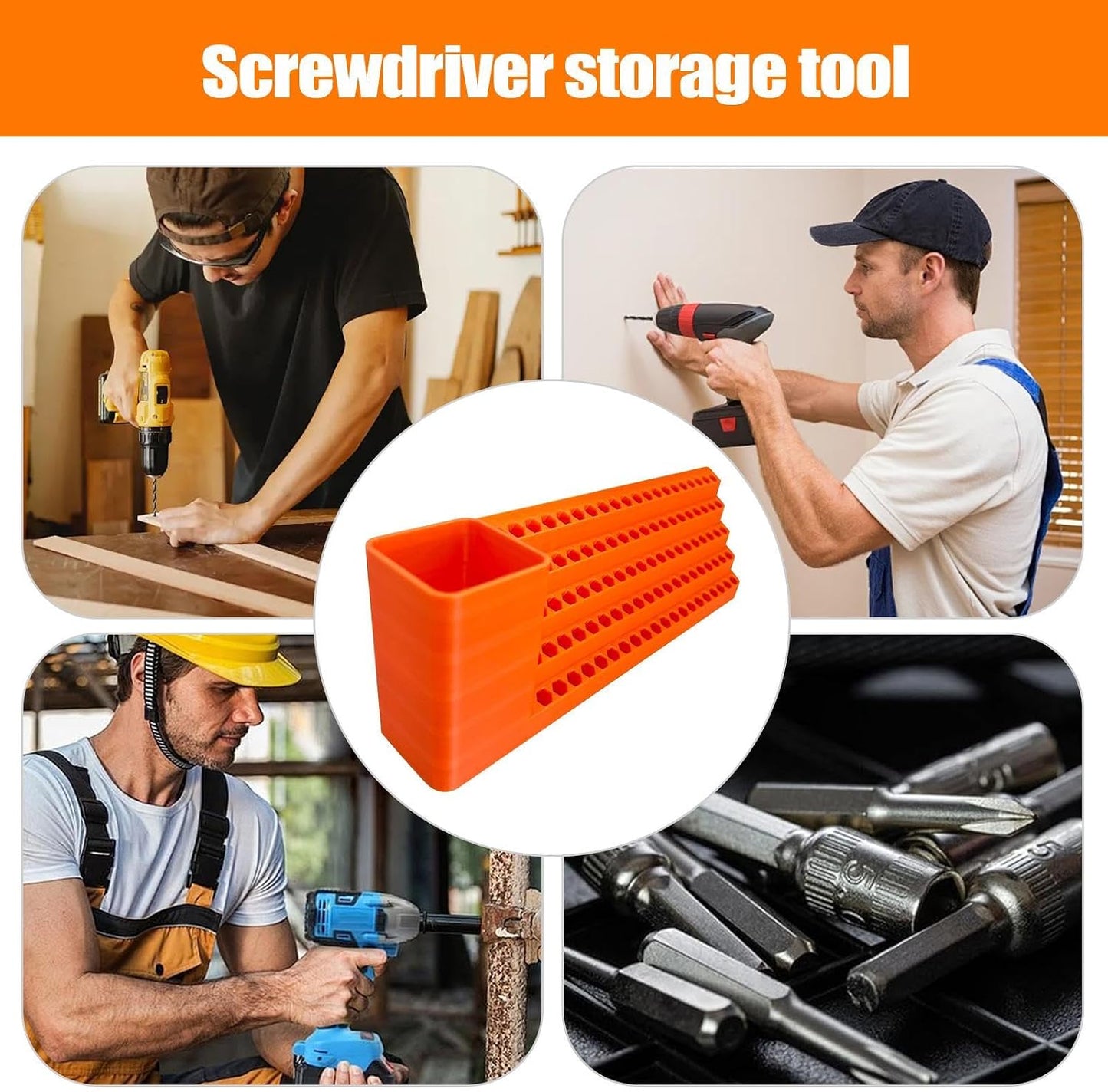 GENERIC Support De Rangement Pour Tournevis, Support De Rangement, Support Mural Pour Outils, Porte- De Tournevis, Design Peu Encombrant, Pour Maison, Garage, Atelier, Mécanicien, Construction