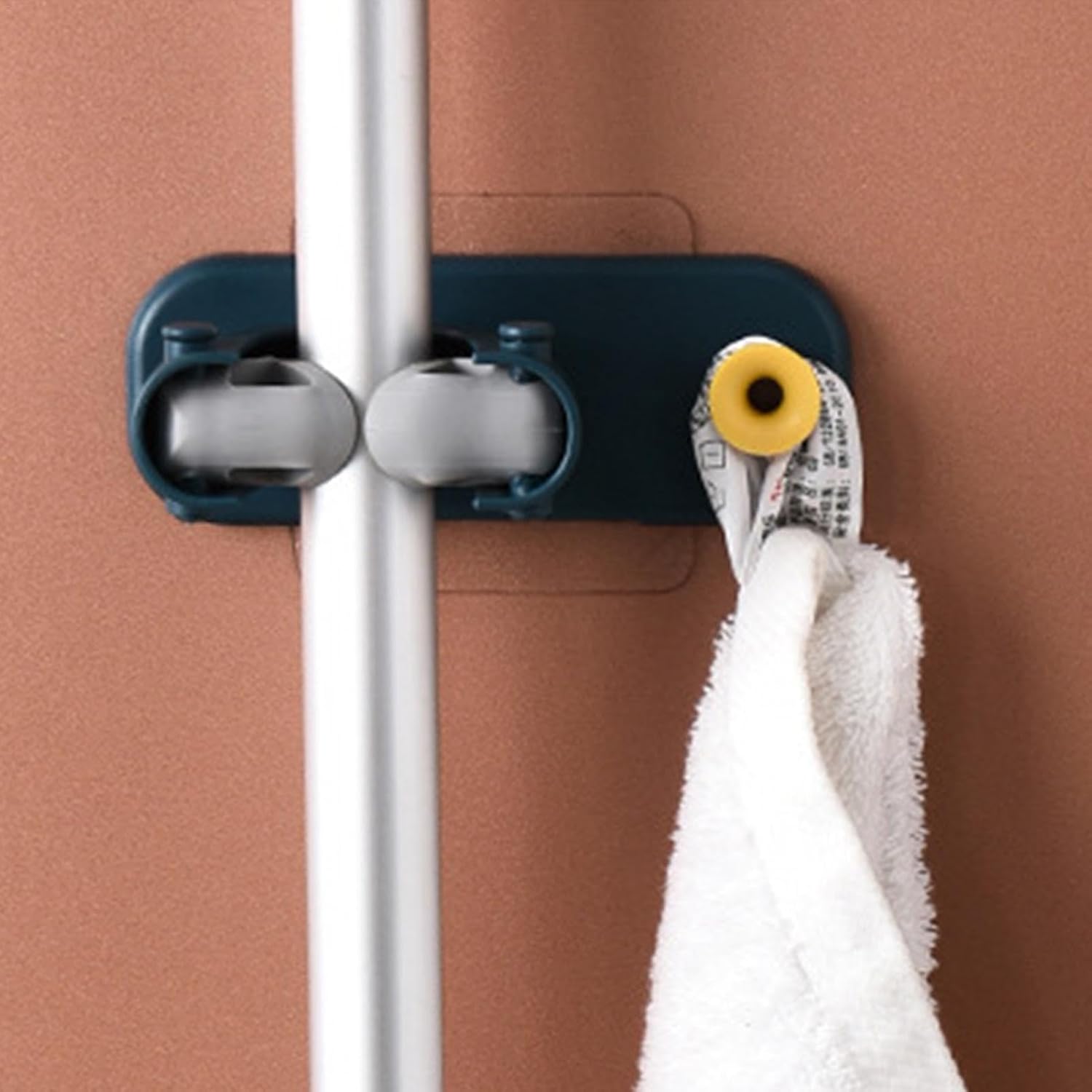 Genérico Generico Mop Organizer Wall Mount, Laundry Broom Hanger, Adhesive Broom Holder, Adhesive Broom Hanger For Easy Installation And Organization In Kitchens, Garages, And Gardens 11,2 X 4,3 Cm/4,41 X 1,69