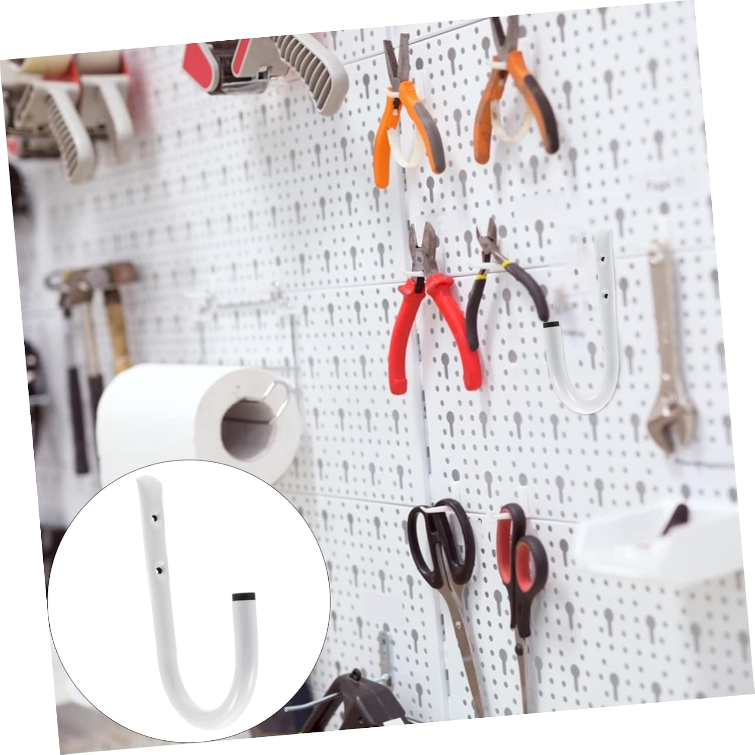 Angoily De Rangement Pour Garage - Porte-outils Mural Utilitaires En Fer Pour Échelles 1 Pièce