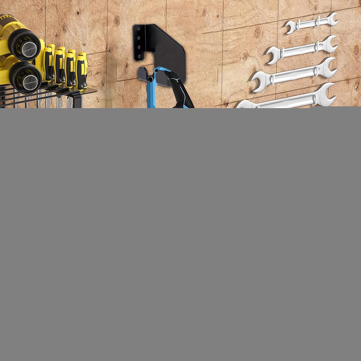  Porte-Tronçonneuse,Crochet De Stockage En Acier Au Carbone Pour Outils De Jardinage - Support De Rangement Pour Garage De Conception Économe En Espace Pour Tronçonneuse Scie à Main Pelle Pot à Huile É