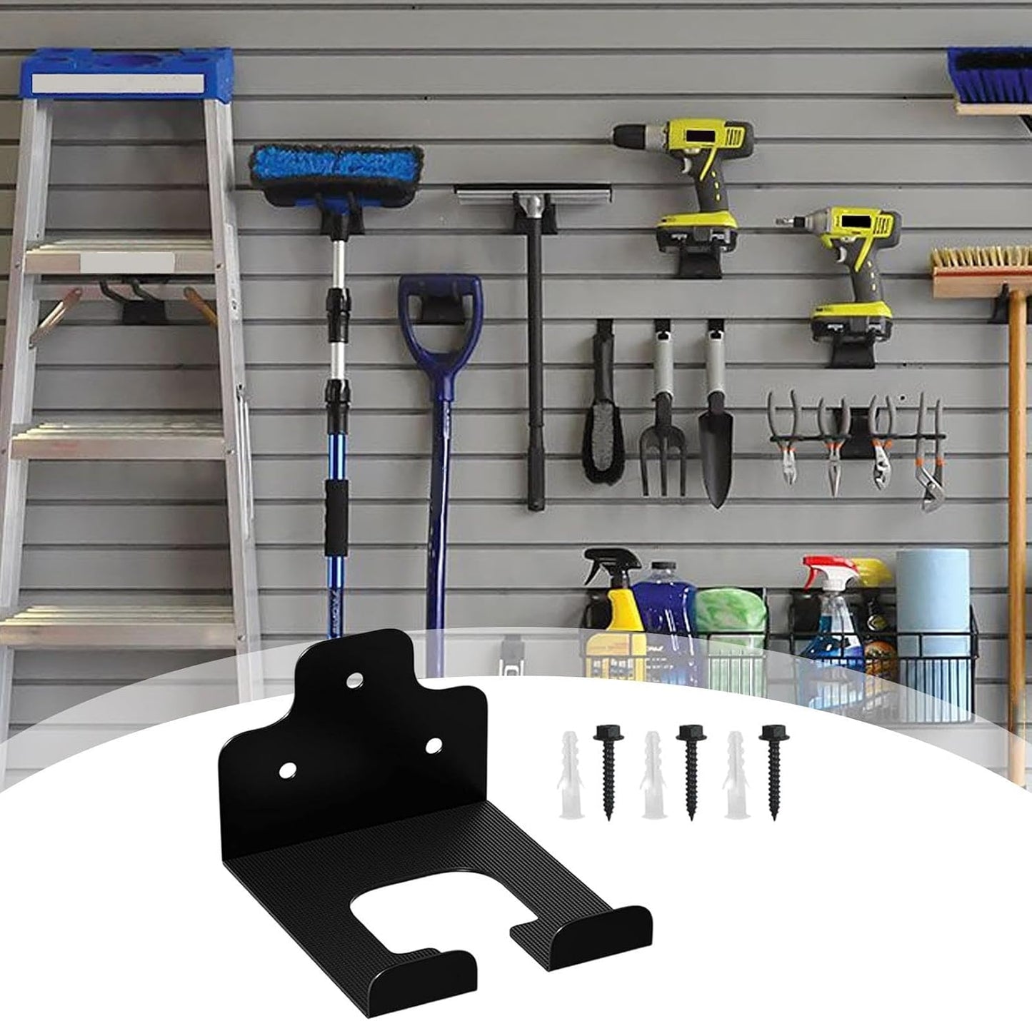 GENERIC Cintres à Outils De Jardin, Support En Acier Inoxydable Pour économiser De L'espace – Rangement Mural Pour Outils électriques De Garage – Pour Intérieur Ou Extérieur, Jardin, Ferme, Sous-sol, Pelle