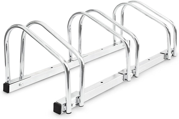  Relaxdays Râtelier Pour 3 Vélos Argent