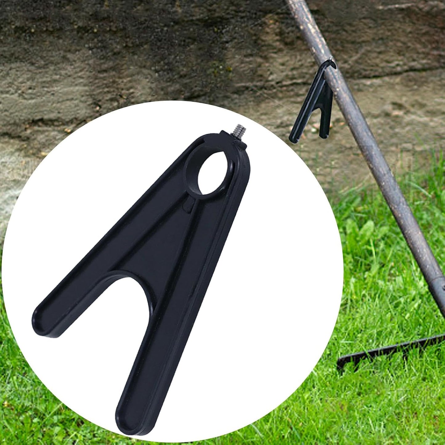 GENERIC Support Pour Râteau à Sable | Organiseur Pratique Pour Outils De Garage, Porte-outils De Golf, Résistant Aux UV, Rangement D'outils De Jardin Pour Râteaux De Sable De Golf