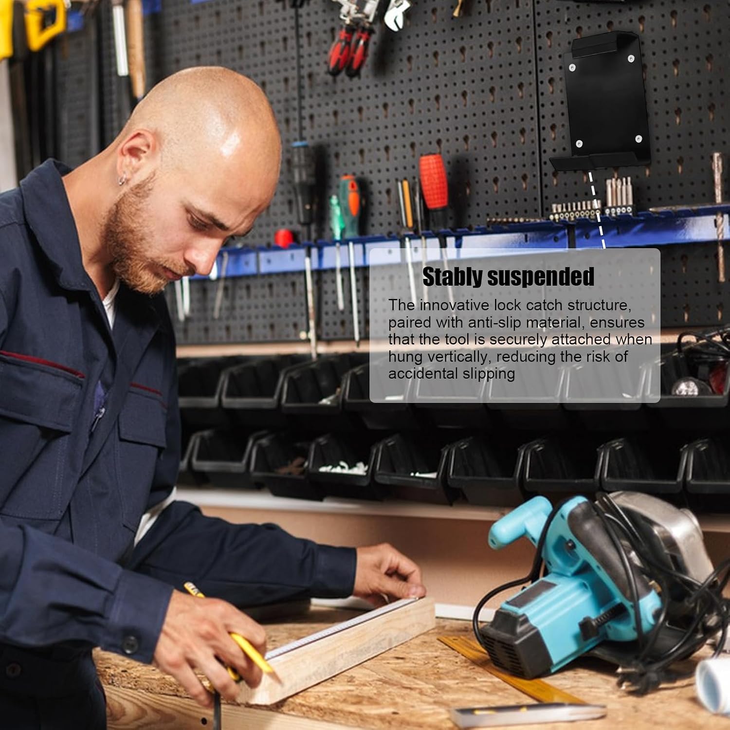  Organiseur D'outils électriques – Support Mural Robuste Pour Perceuse électrique Marteau Tournevis, Réparation Automobile, Cour, Abri De Jardin