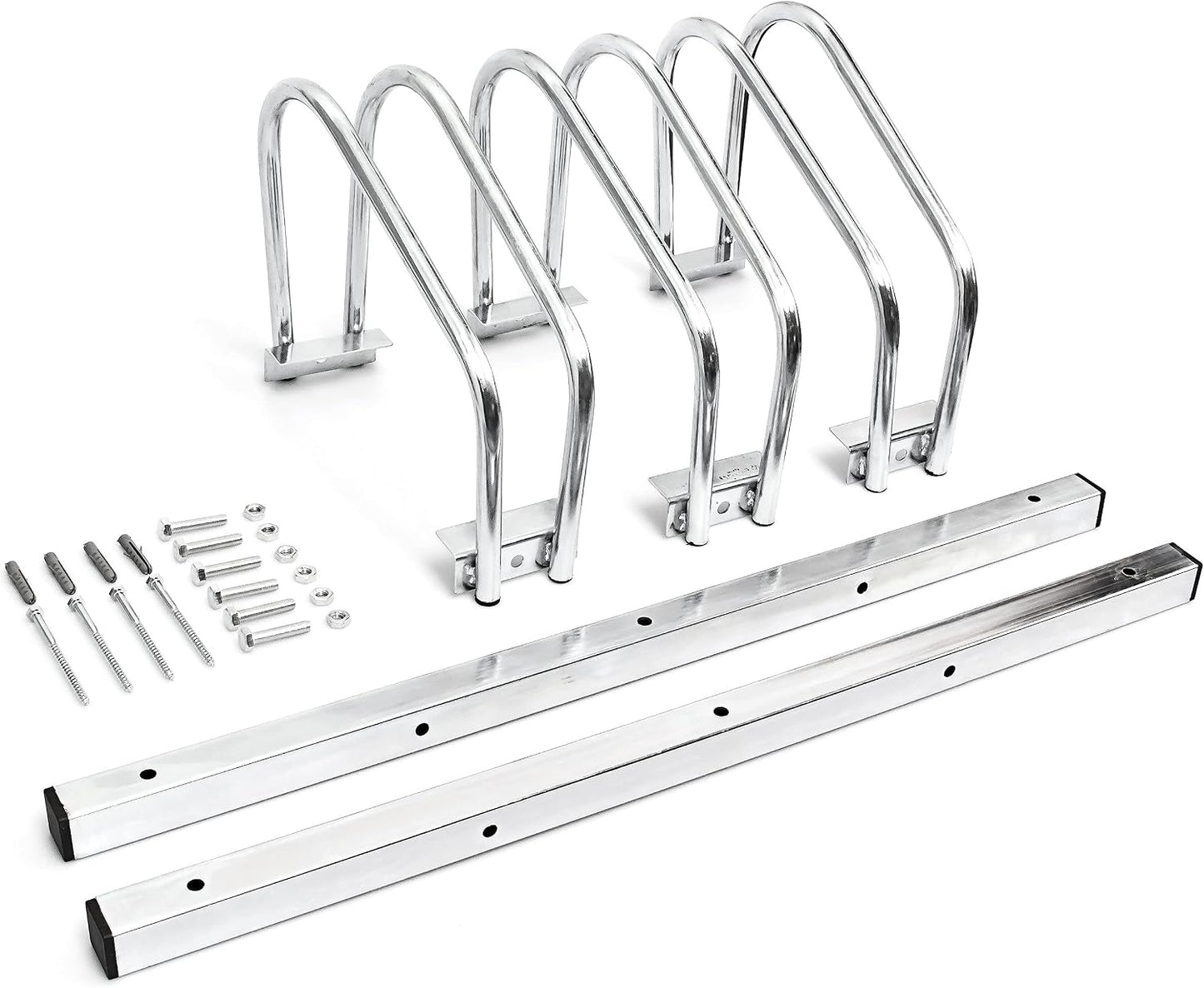  Relaxdays Râtelier Pour 3 Vélos Argent