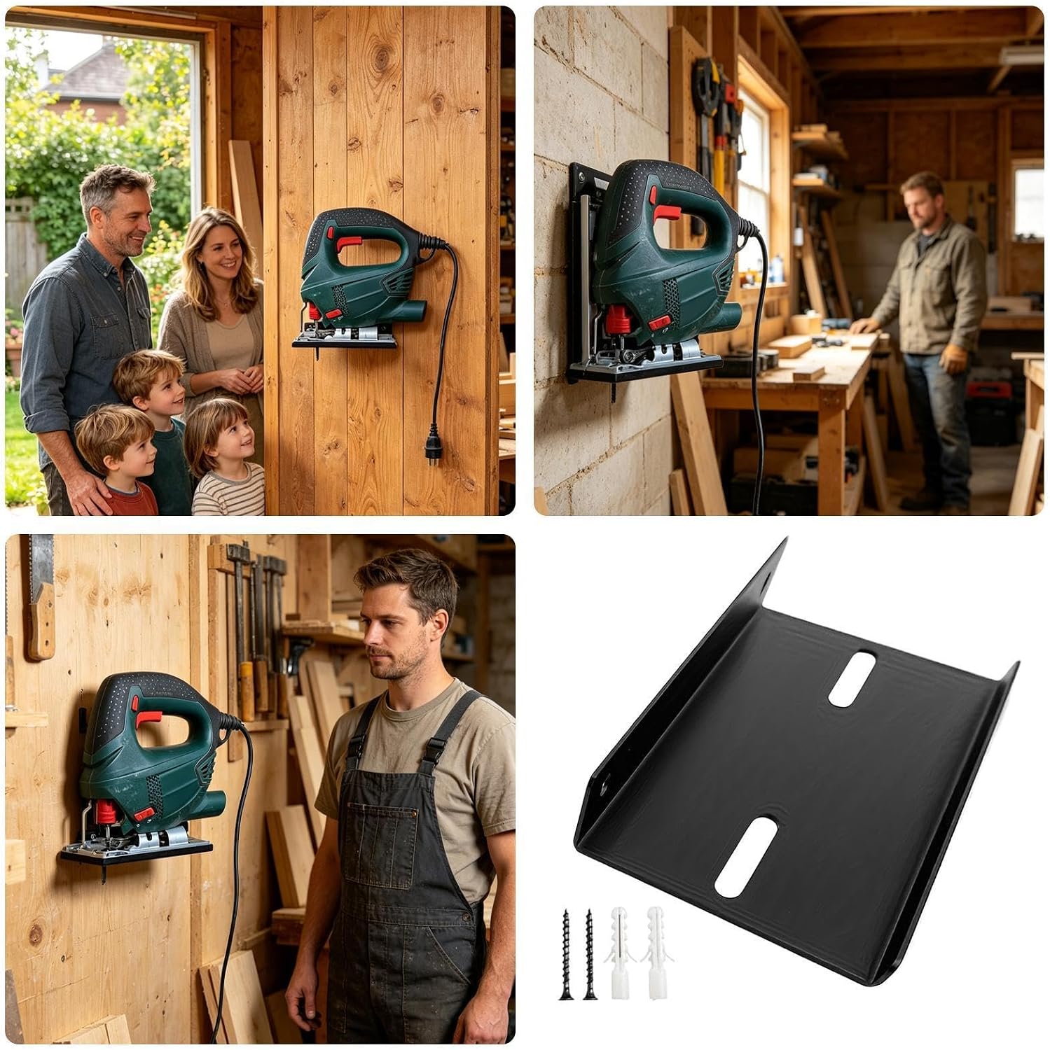  Generisch Support De Scie Pour Fixation Murale Et Rangement - Support Universel Peu Encombrant - Pour Jardin, Garage, Atelier, Magasin Et Maison
