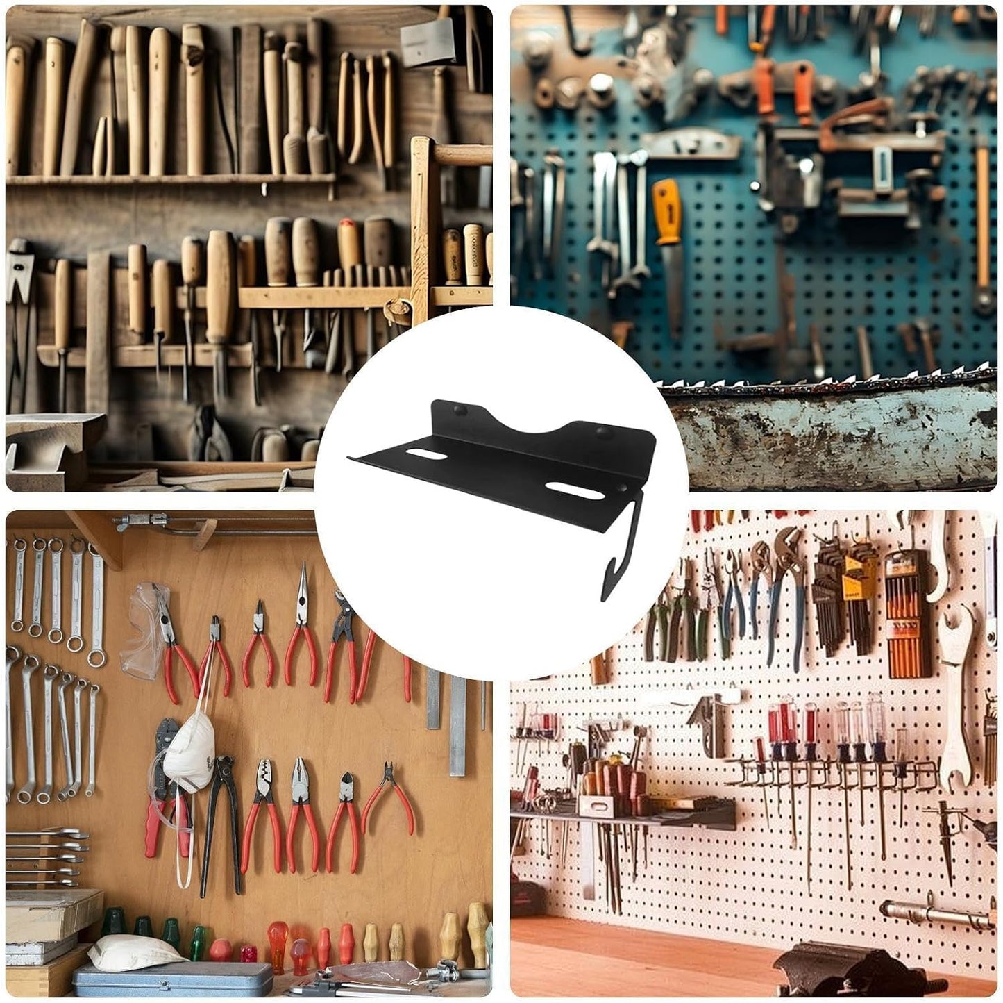  Porte-Scie Sauteuse Rack - Organisateur Métallique De Rangement Pour Outils Électriques - Organisateur Avec Crochet Dédié à Scie Sauteuse - Pour Atelier, Abri, Garage, Maison, Sous-Sol, Appartement