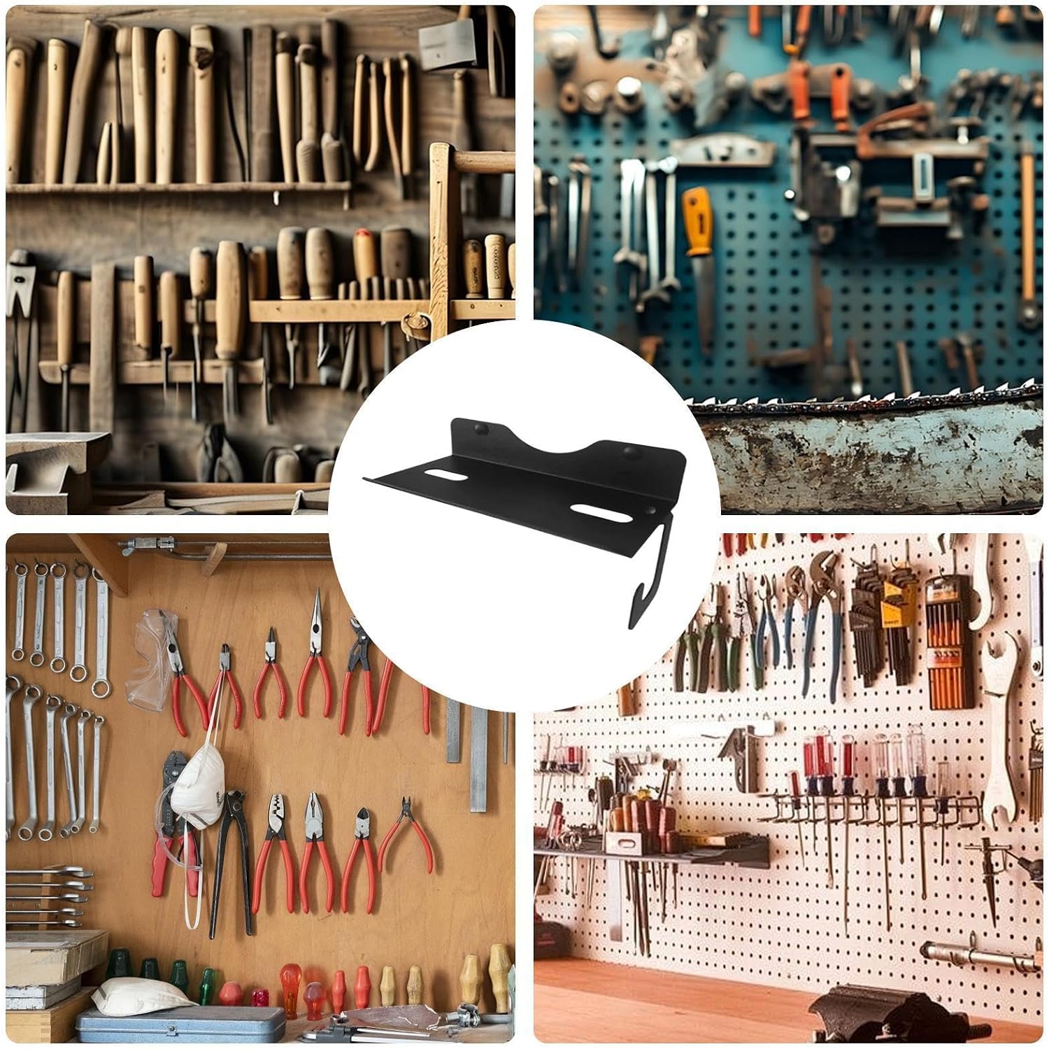  Porte-Scie Sauteuse Rack - Organisateur Métallique De Rangement Pour Outils Électriques - Organisateur Avec Crochet Dédié à Scie Sauteuse - Pour Atelier, Abri, Garage, Maison, Sous-Sol, Appartement