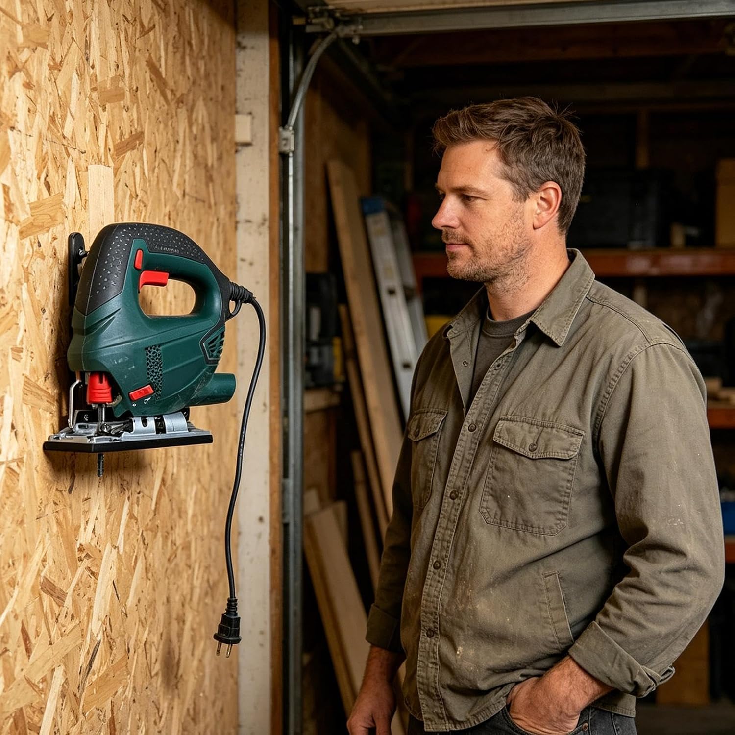 GENERIC Support Mural Pour Scie | Support Pour Outils électriques En Métal Robuste Et Peu Encombrant – Organiseur De Rangement Pour Scies | Pour Jardin, Atelier, Intérieur Magasin, Maison