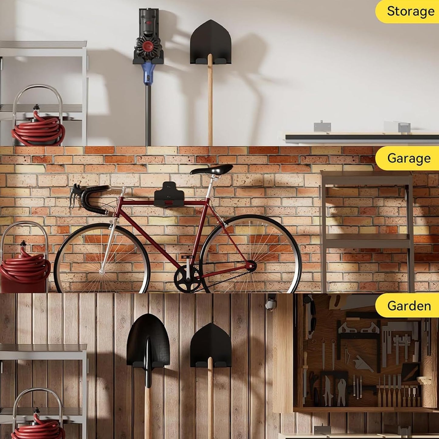  Support De Rangement Mural Vertical Réglable Adapté à La Plupart Des Outils électriques, Y Compris Les Polisseuses Et Meuleuses D'angle, Support De Rangement Pratique Pour Meuleuses