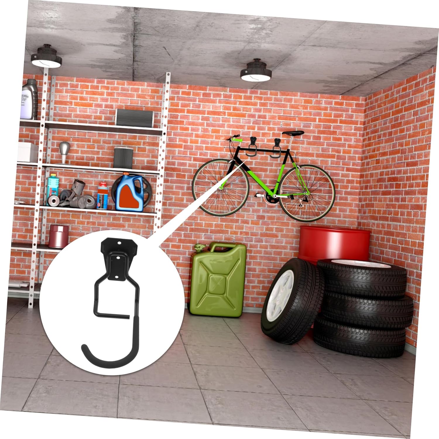  Gatuida 4 Pièces Support De Rangement Pour Outils De Garage Crochets Muraux Pour Garage De Crochets Pour Outils Support Mural Pour Stockage Robustes Pour