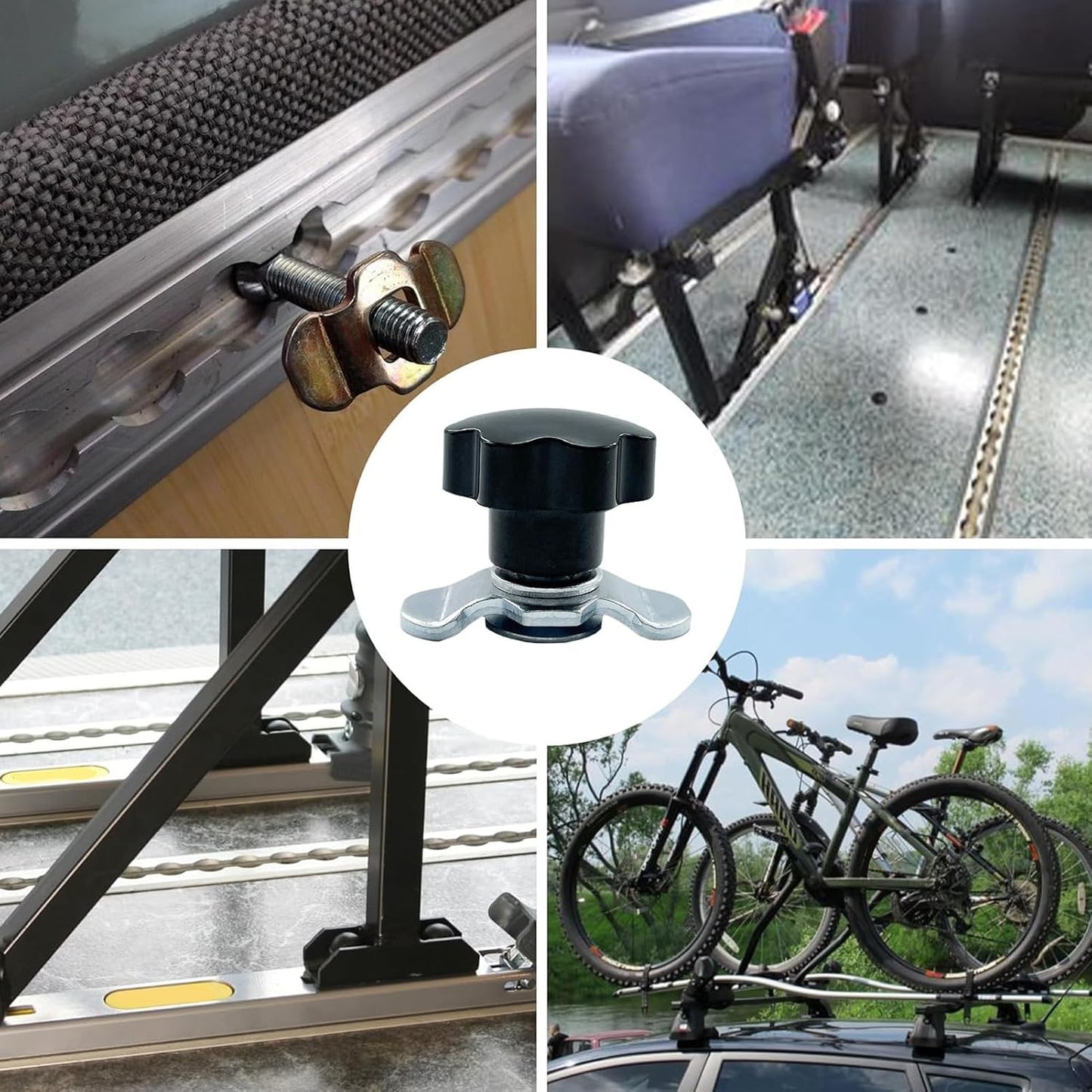  Rail De Piste L - Raccord à Filetée - Rail De Serrage Ergonomique - Matériel De Rechange - Accessoires De Rails Multi-usages Pour Camions, Voitures, Garages, Avions, Entrepôts, Remorques